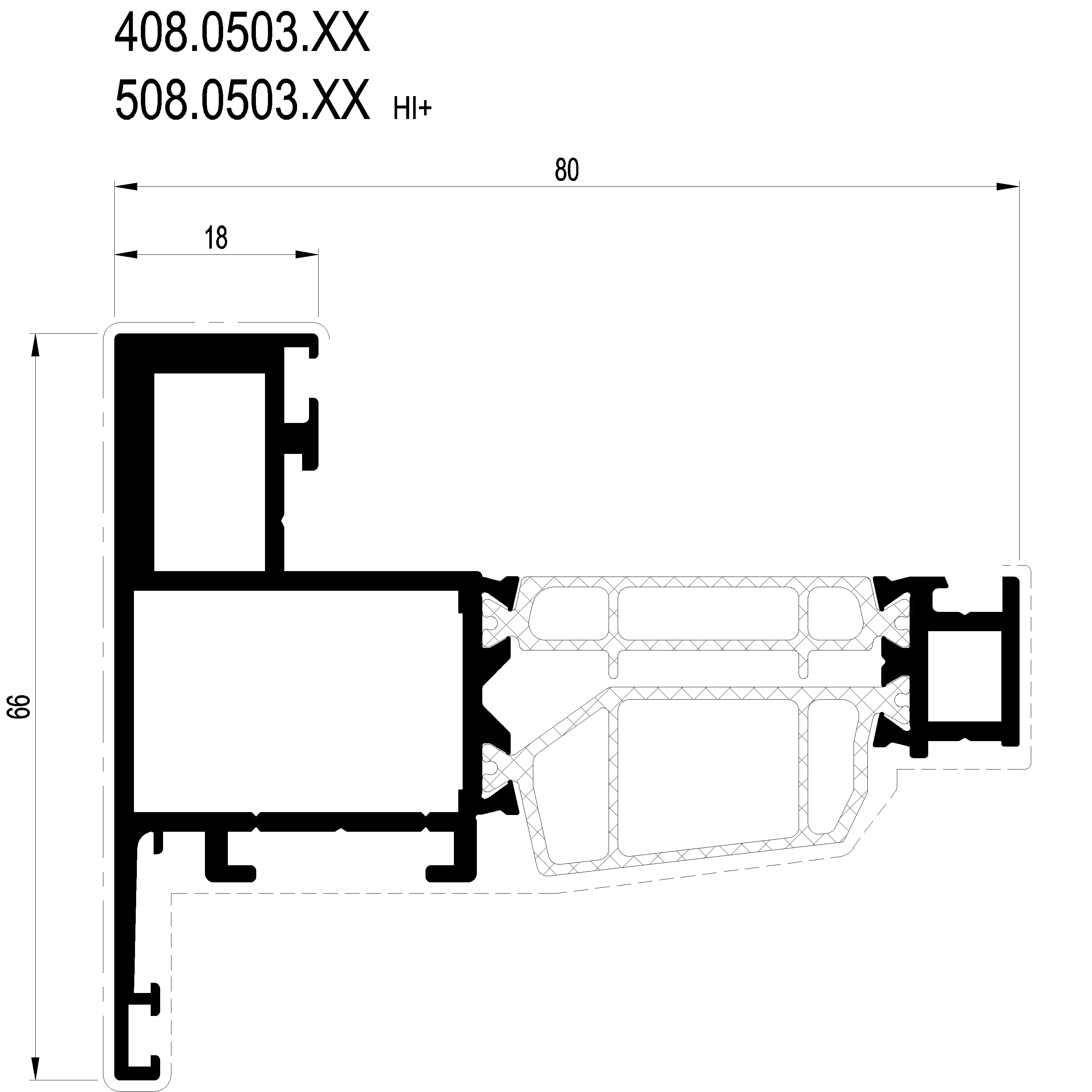 Зображення Вентиляційний профіль 46-51 мм [408.0503]