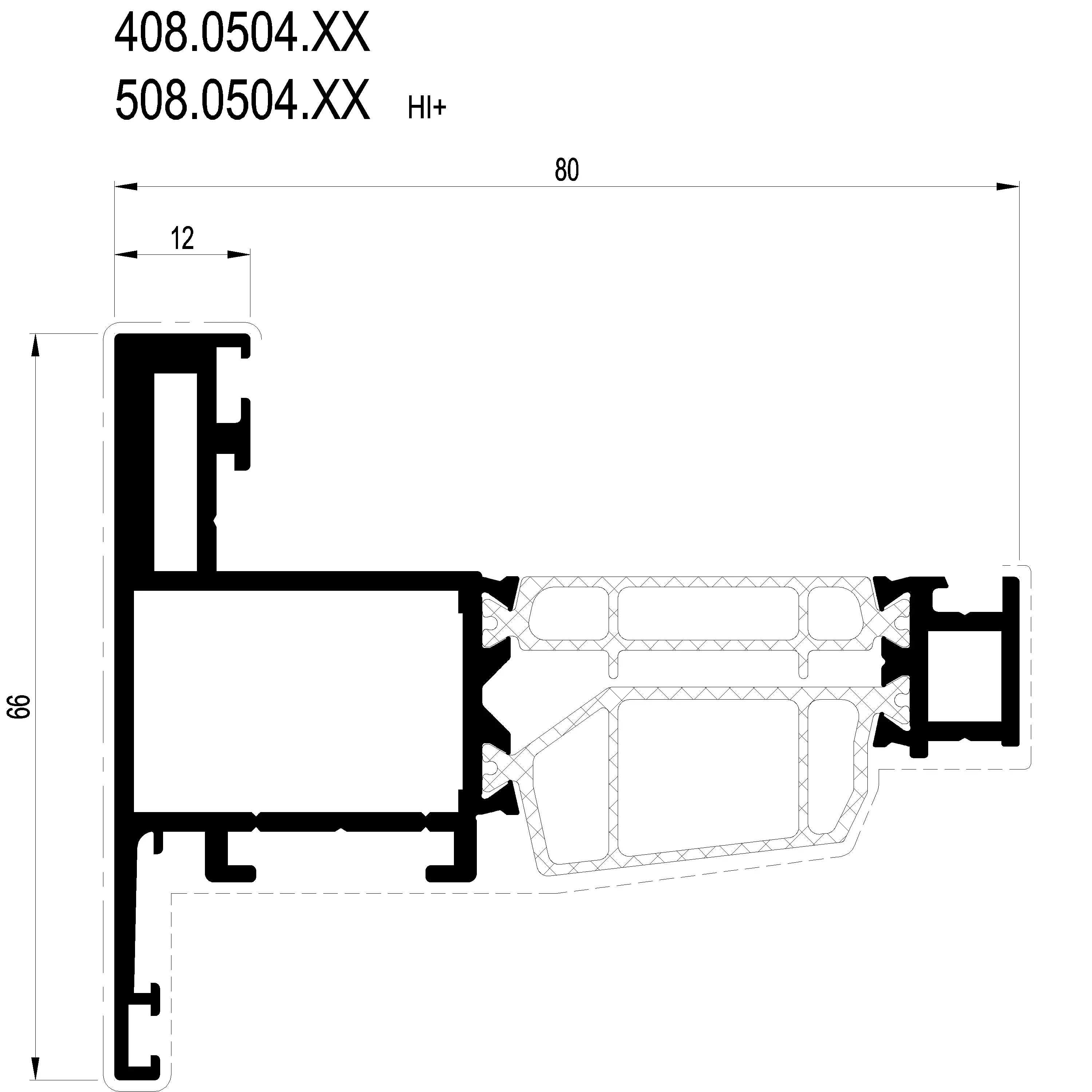 Зображення Вентиляційний профіль 52-57 мм [408.0504]