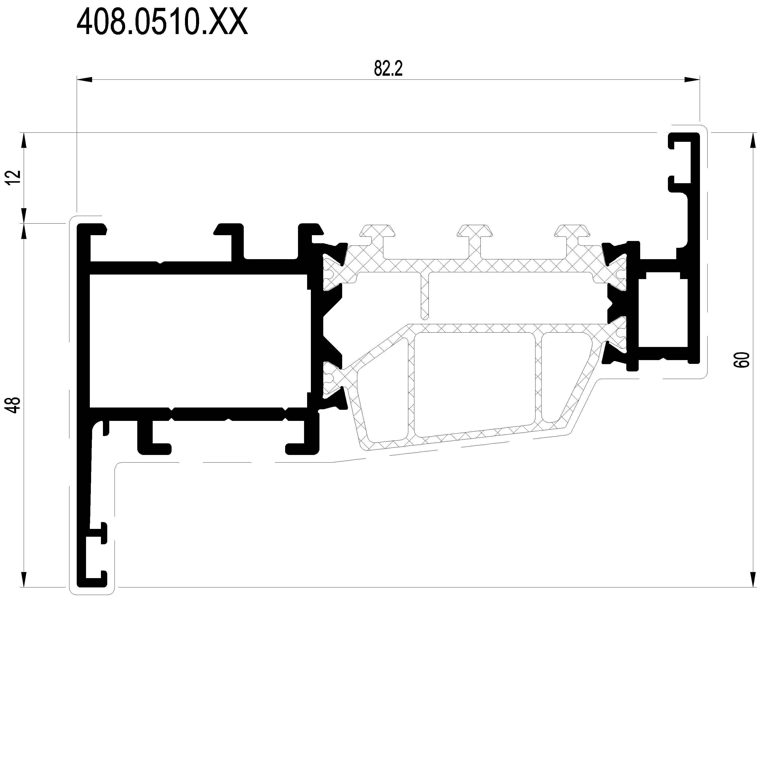 Зображення Вентиляційний профіль 60 мм [408.0510]