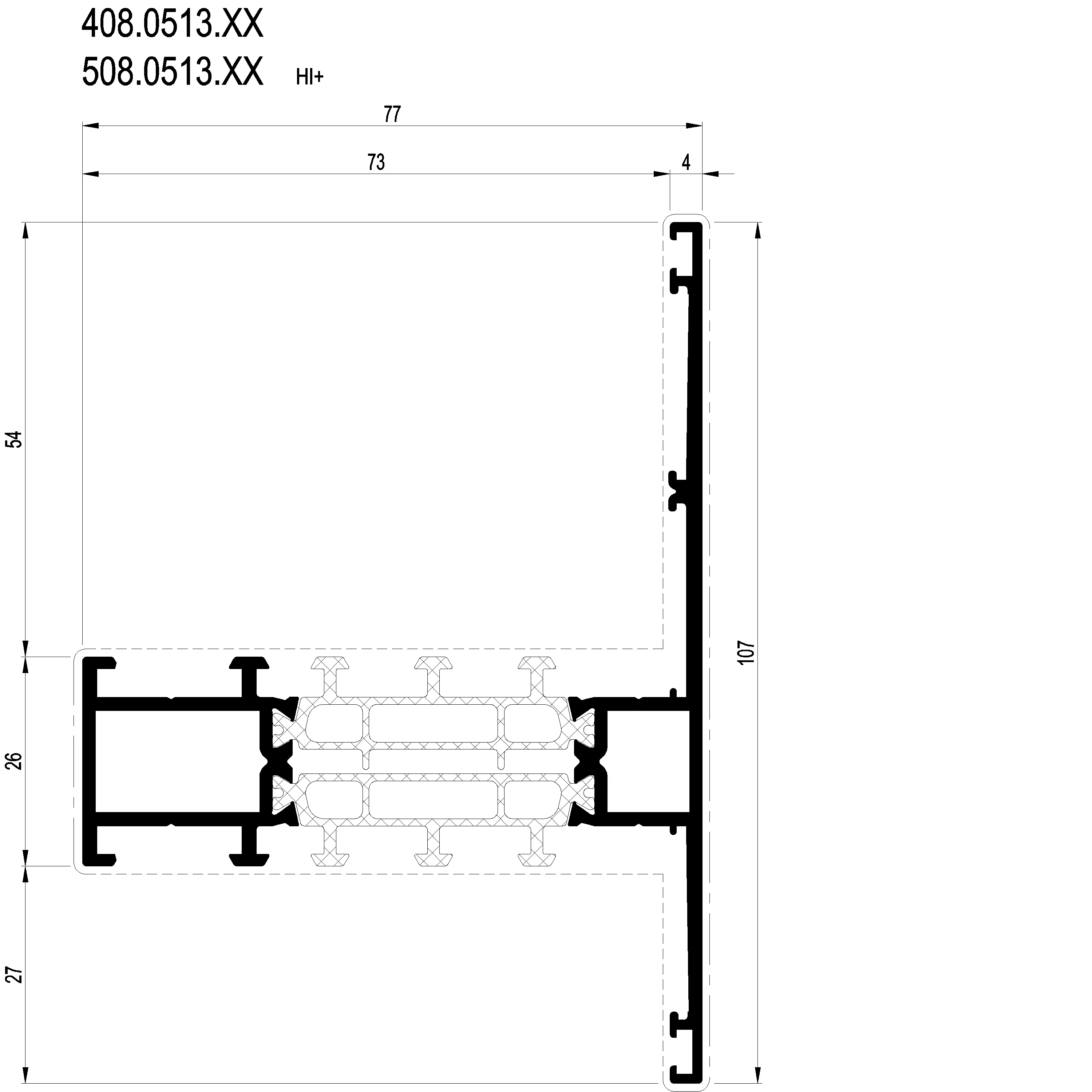 Зображення Перехідний профіль 107 мм [408.0513]