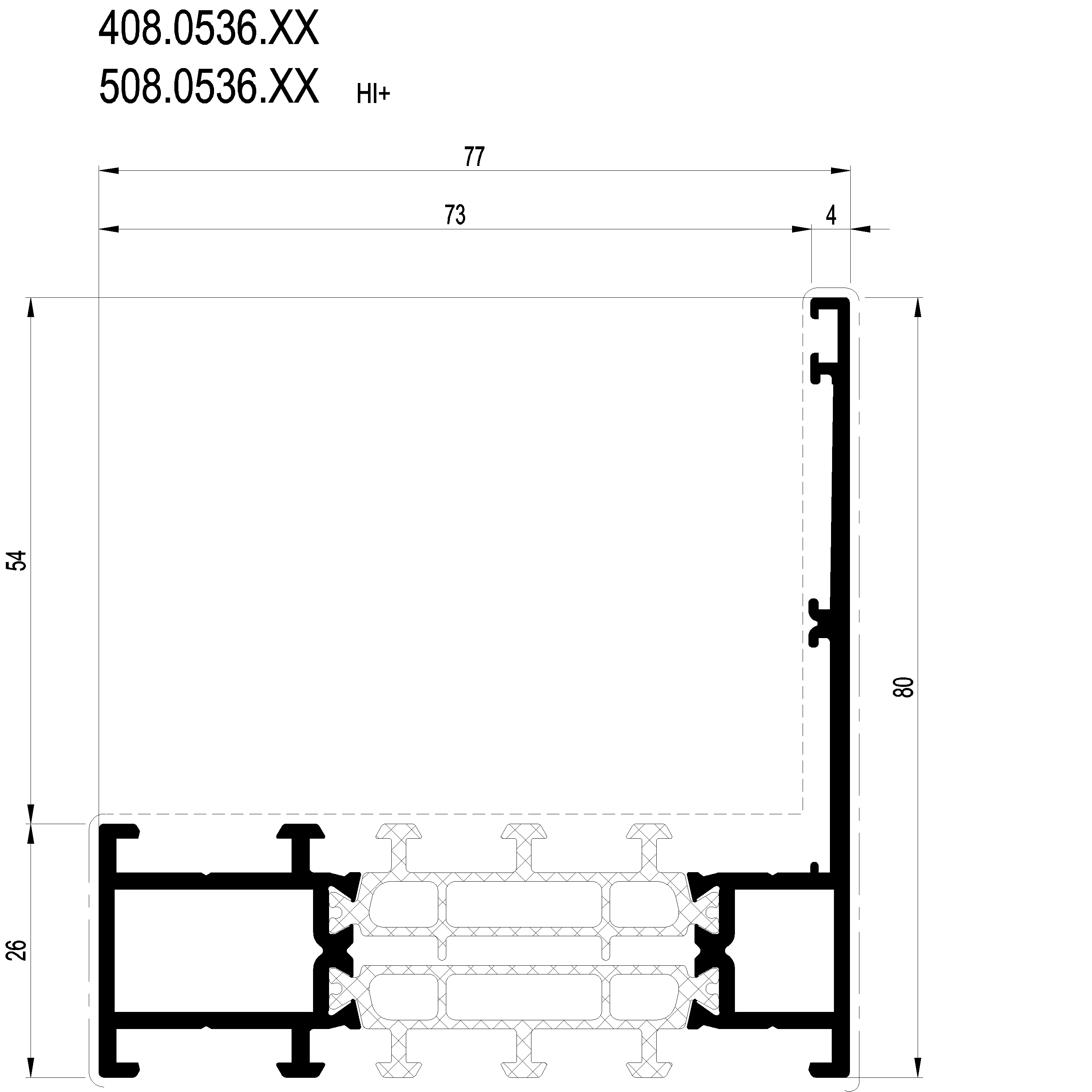 Зображення Зовнішня рама 80 мм [408.0536]