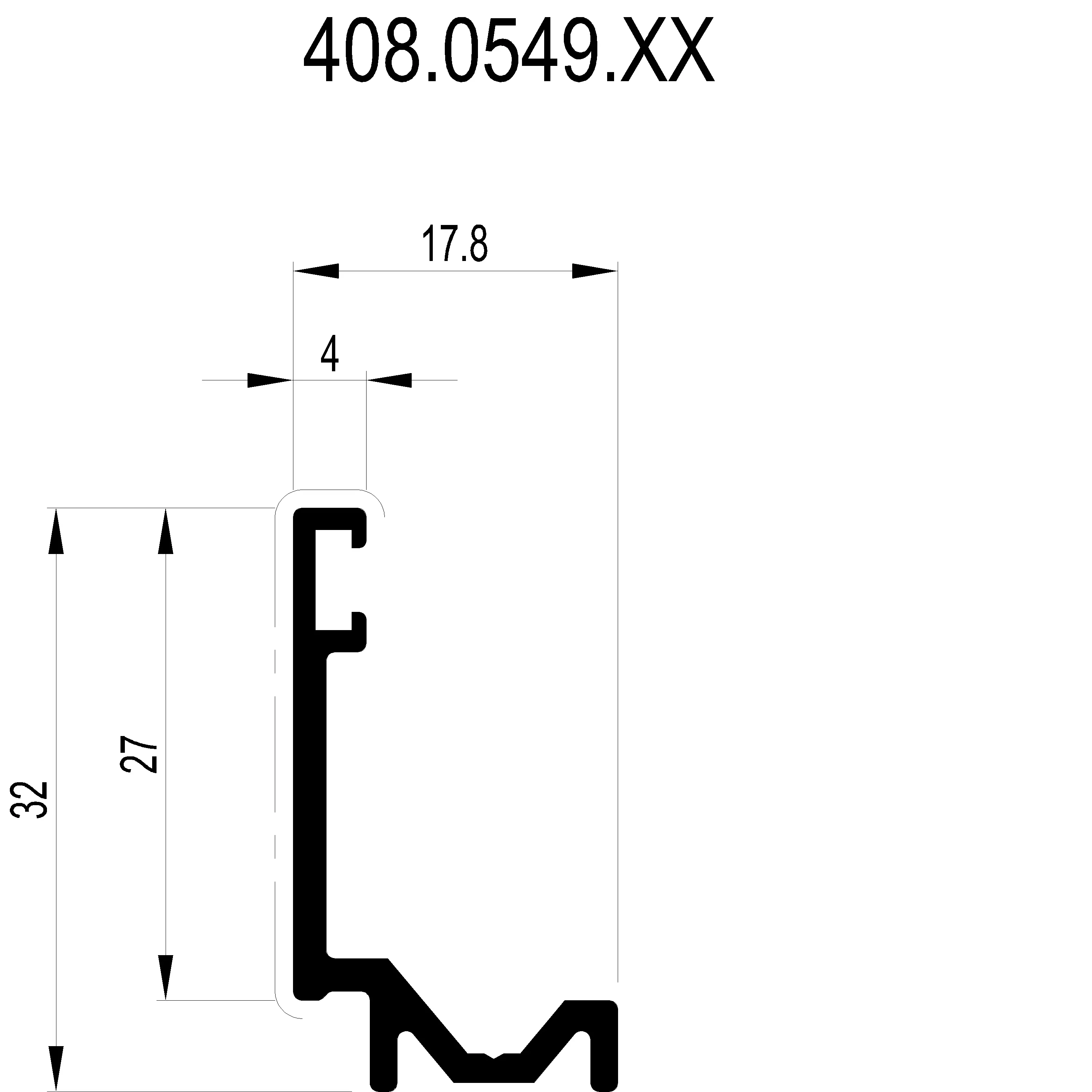Зображення Штапік, що прикручується [408.0549]
