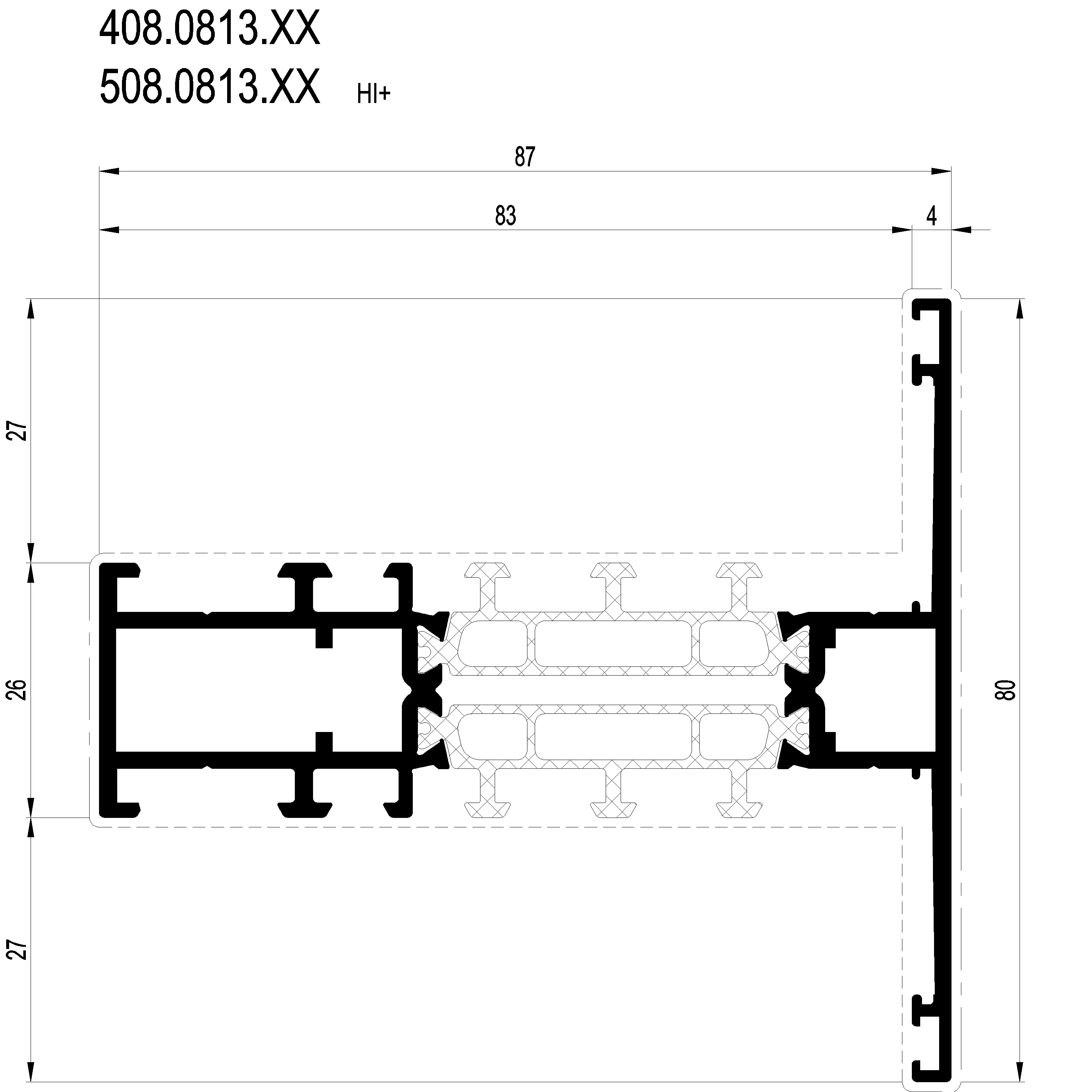 Зображення Перехідний профіль 80 мм [408.0813]
