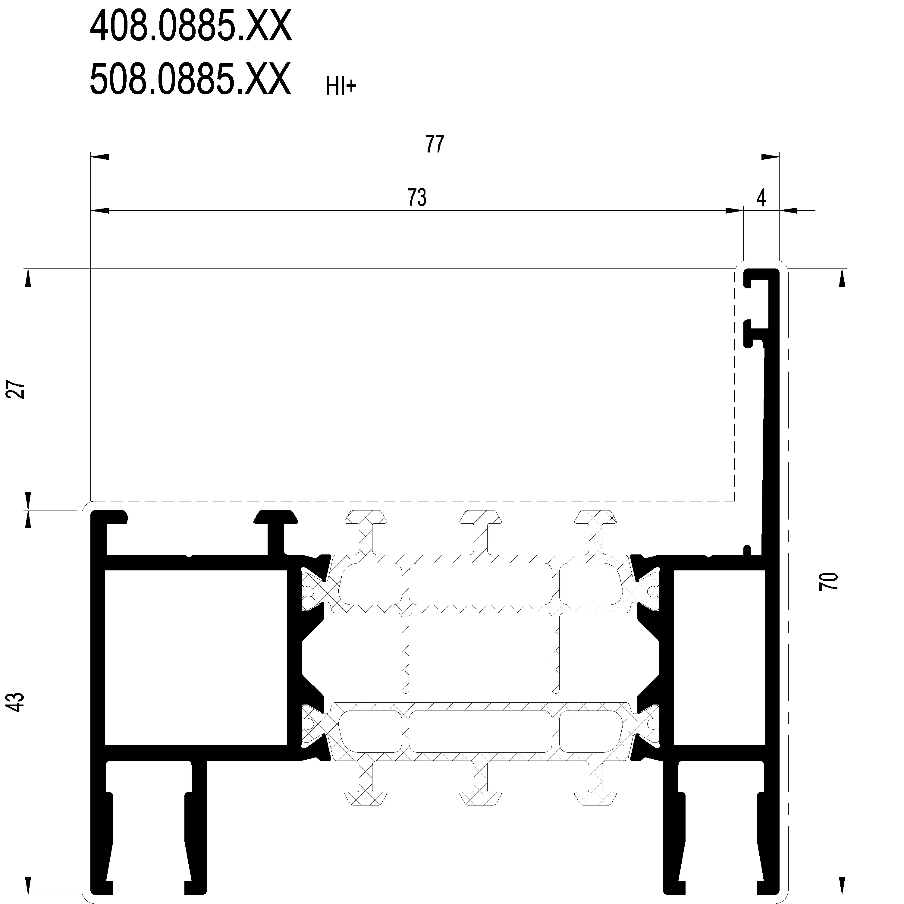 Зображення Профіль розширення 70 мм [408.0885]