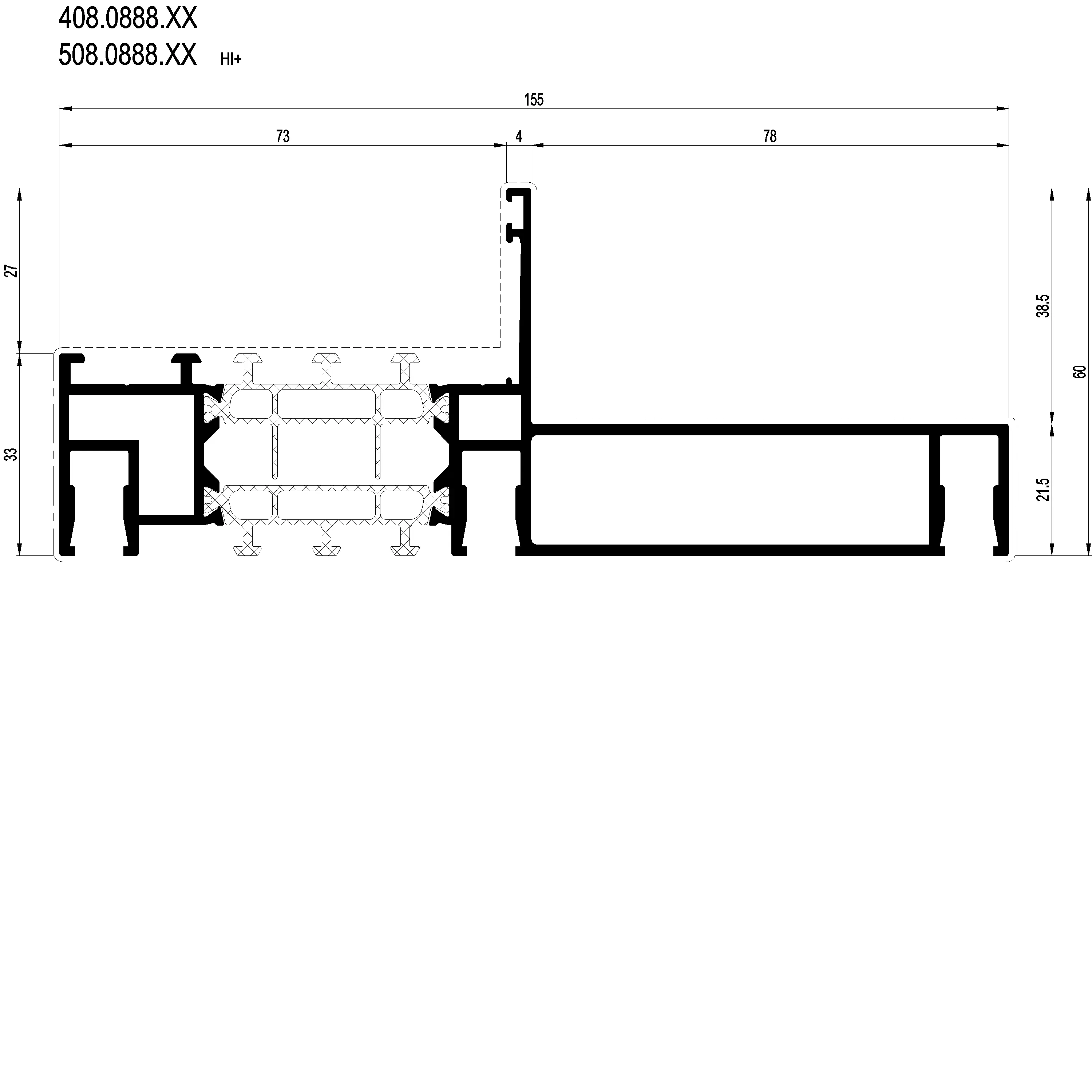 Зображення Профіль розширення 155 мм [408.0888]
