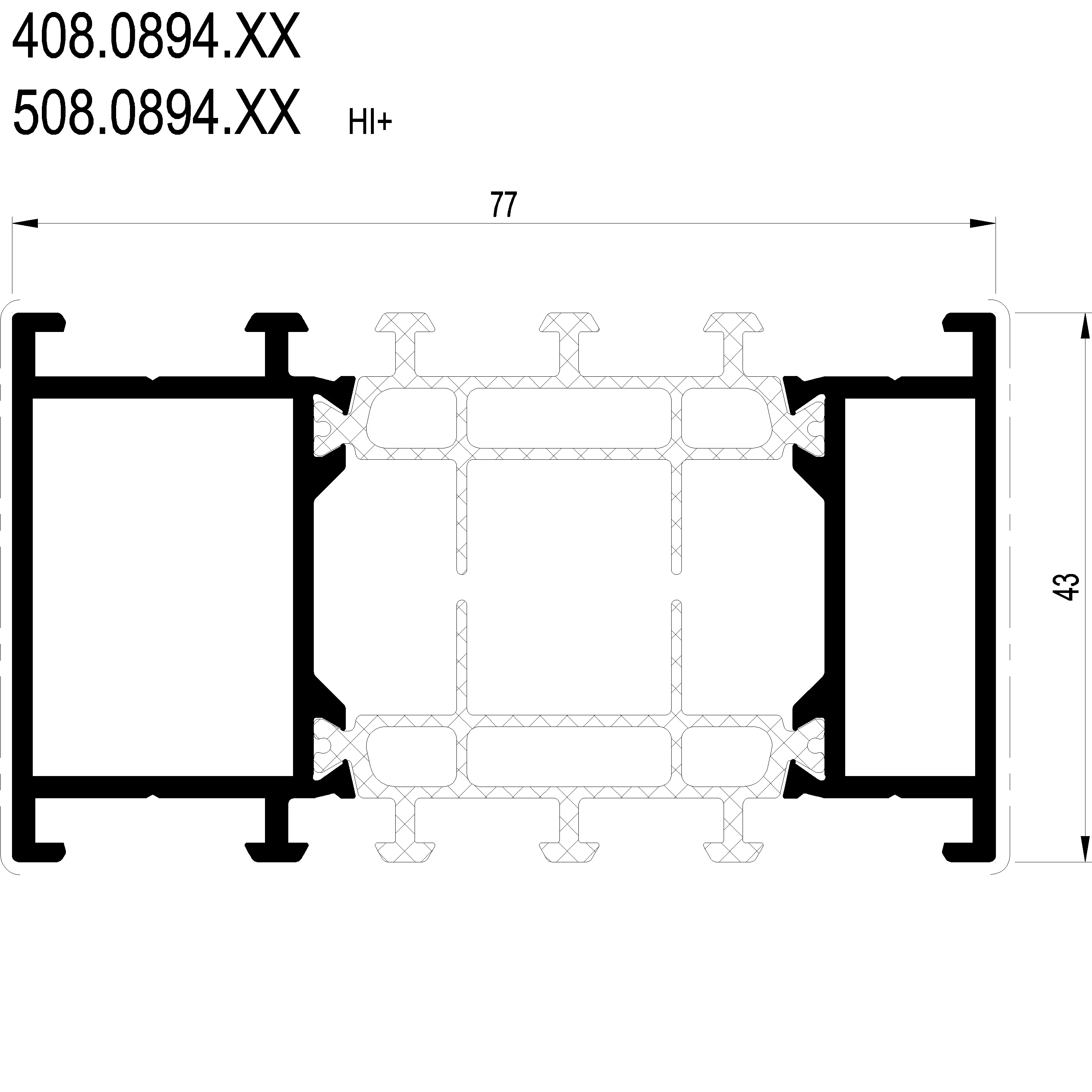 Зображення Розширюючий профіль 43 мм [408.0894]