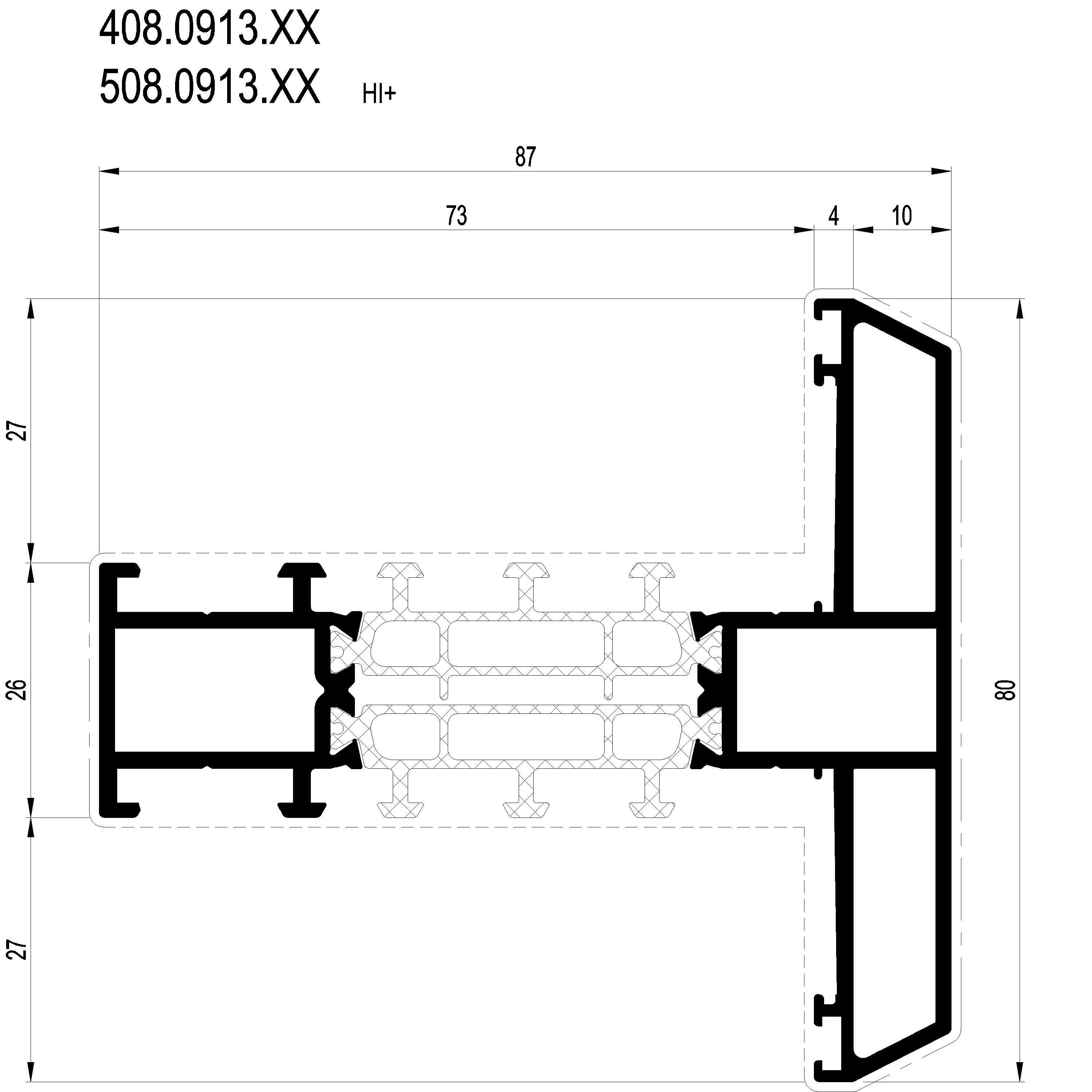 Зображення Перехідний профіль 80 мм [408.0913]