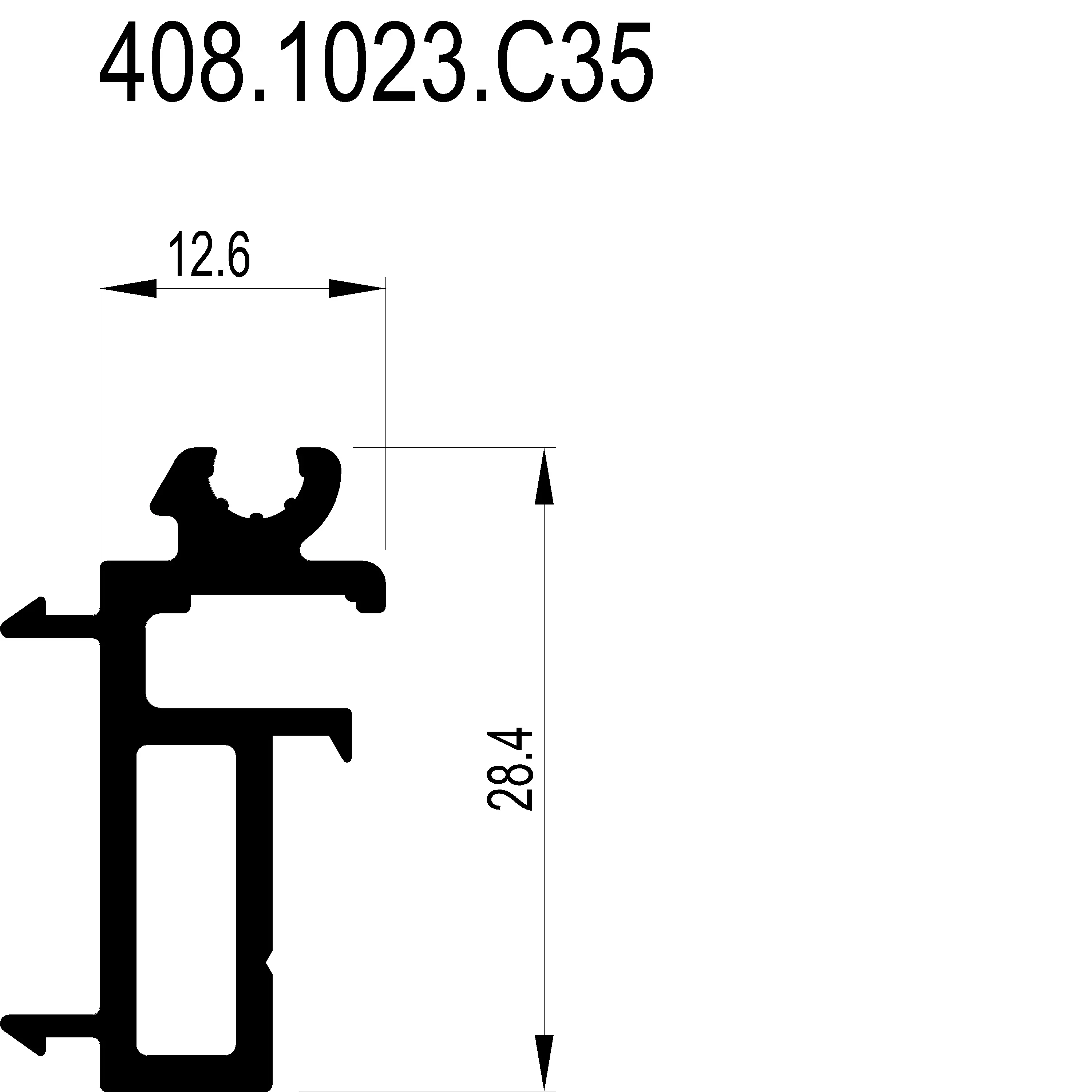 Зображення Профіль підвіконний 28.4 мм [408.1023]