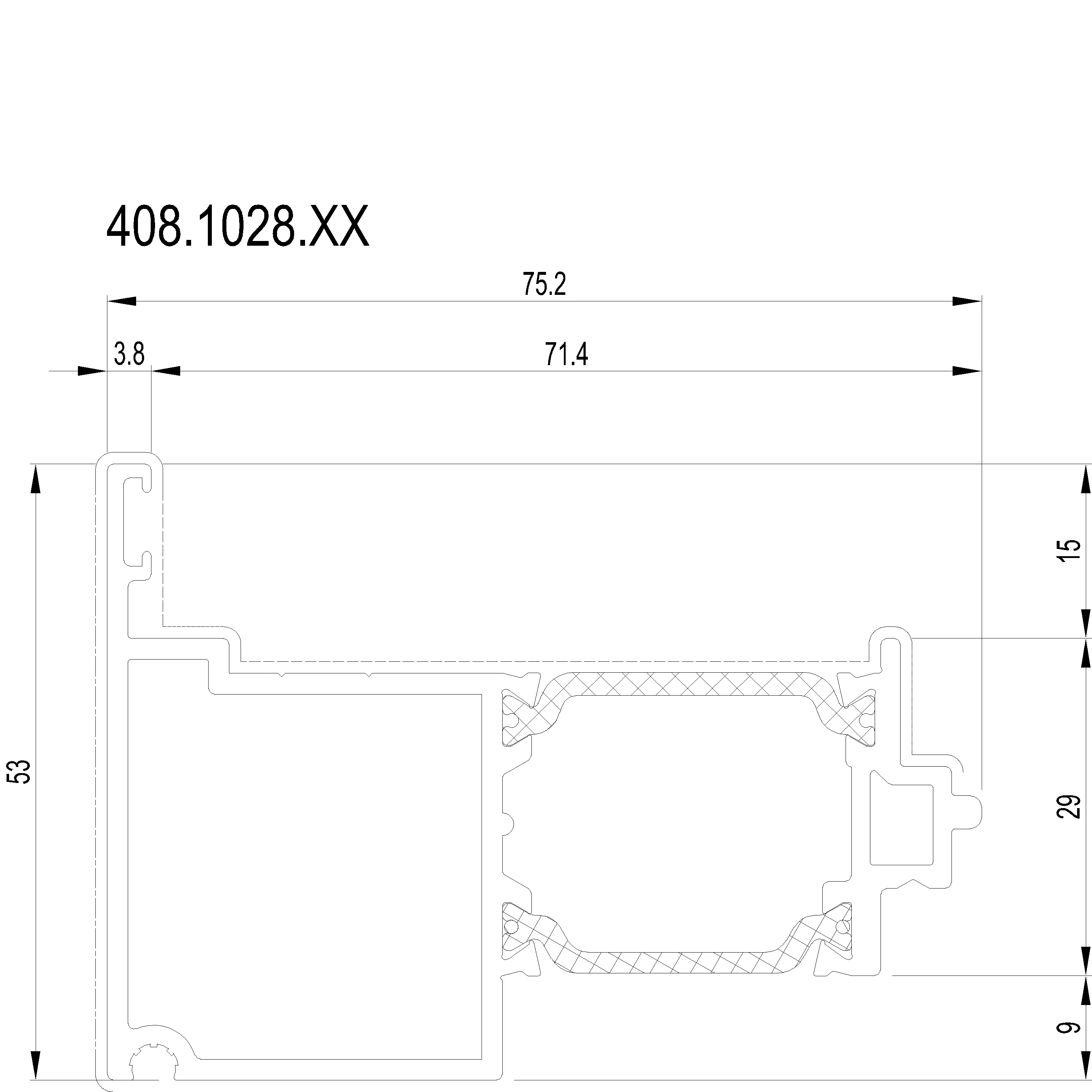 Зображення Дверний з'єднуючий профіль [408.1028]