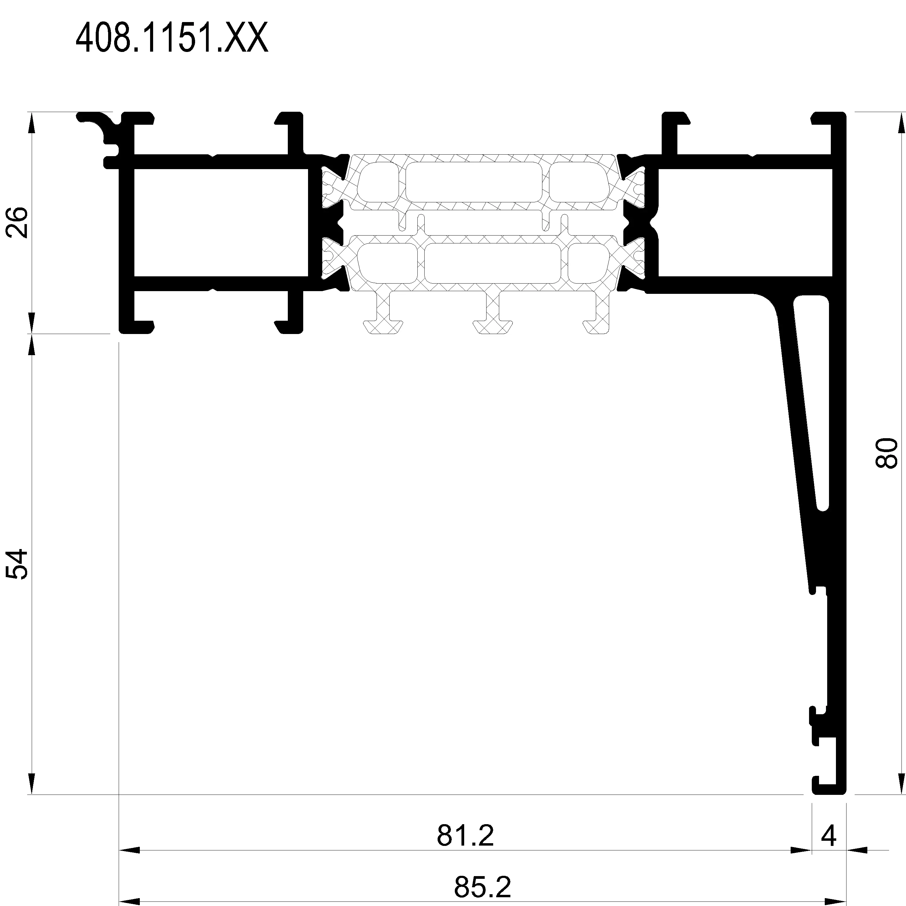 Зображення CEILING (&SIDE) RECEPTOR 95 мм [408.1151]