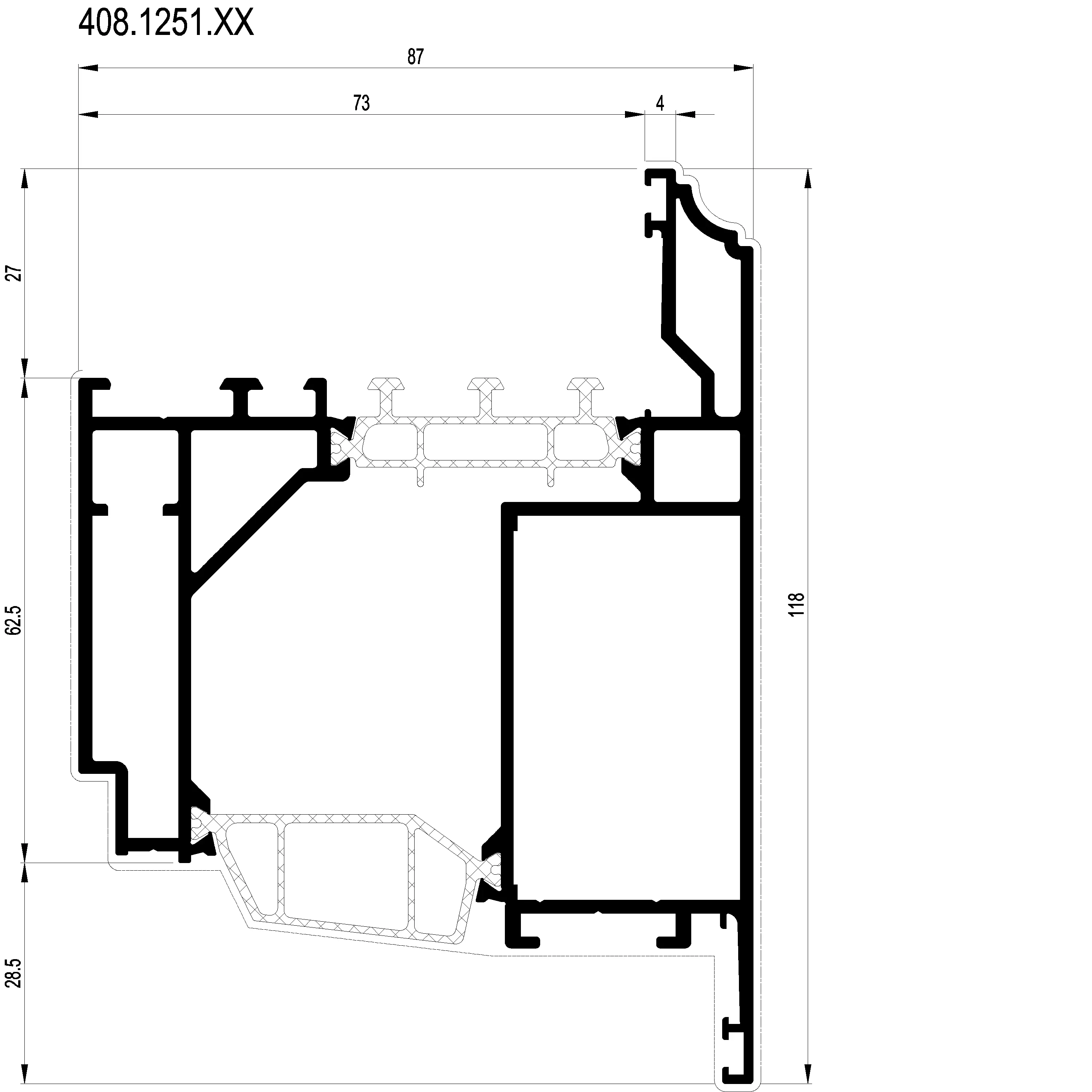 Зображення Вентиляційний профіль зовнішнього відкривання [408.1251]