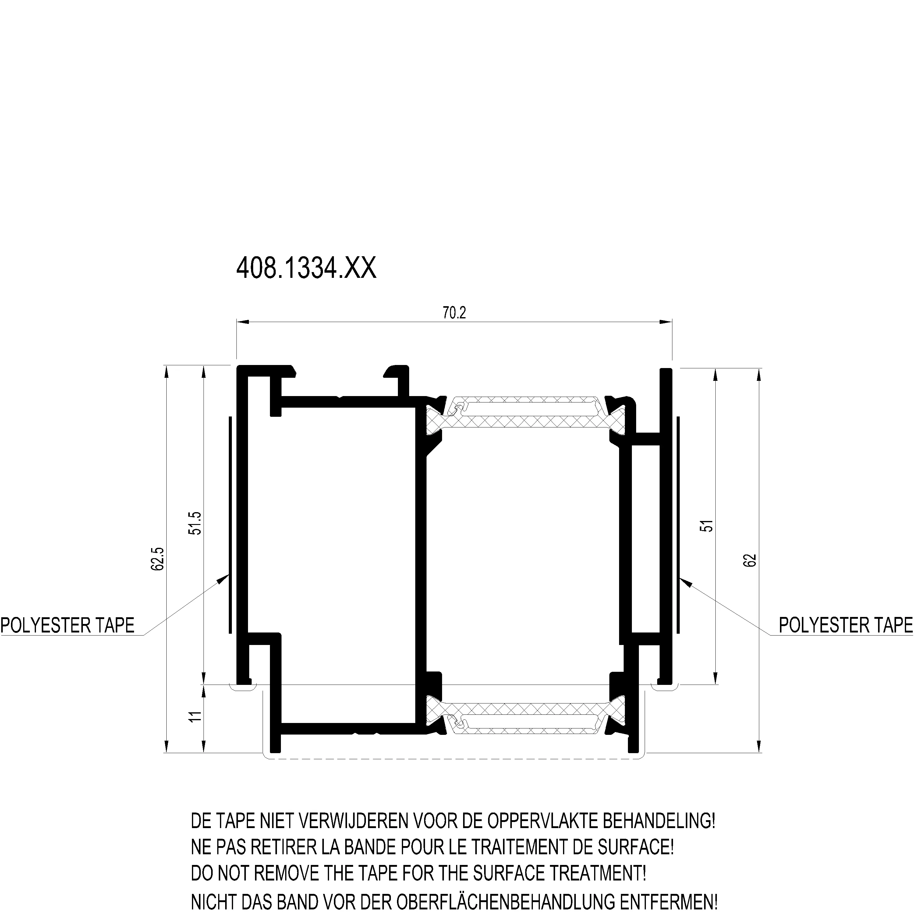 Зображення Дверний вентиляційний профіль [408.1334]