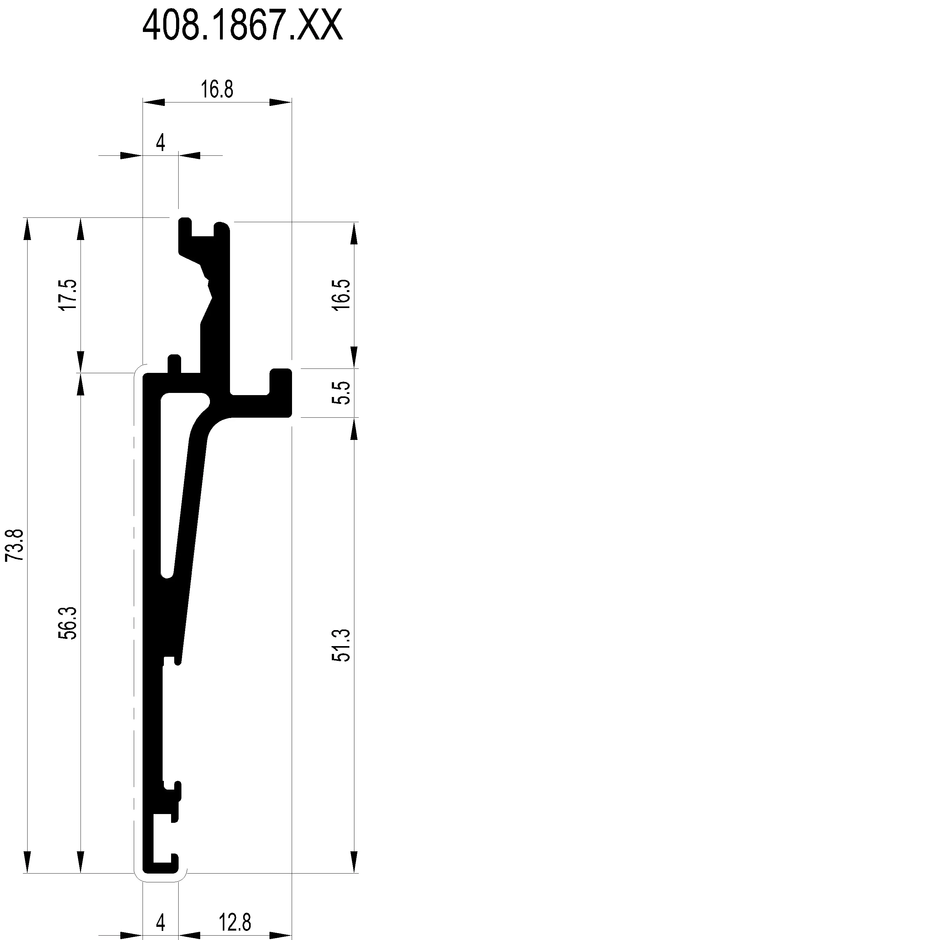 Зображення COVER PROFILE 73.8 мм [408.1867]
