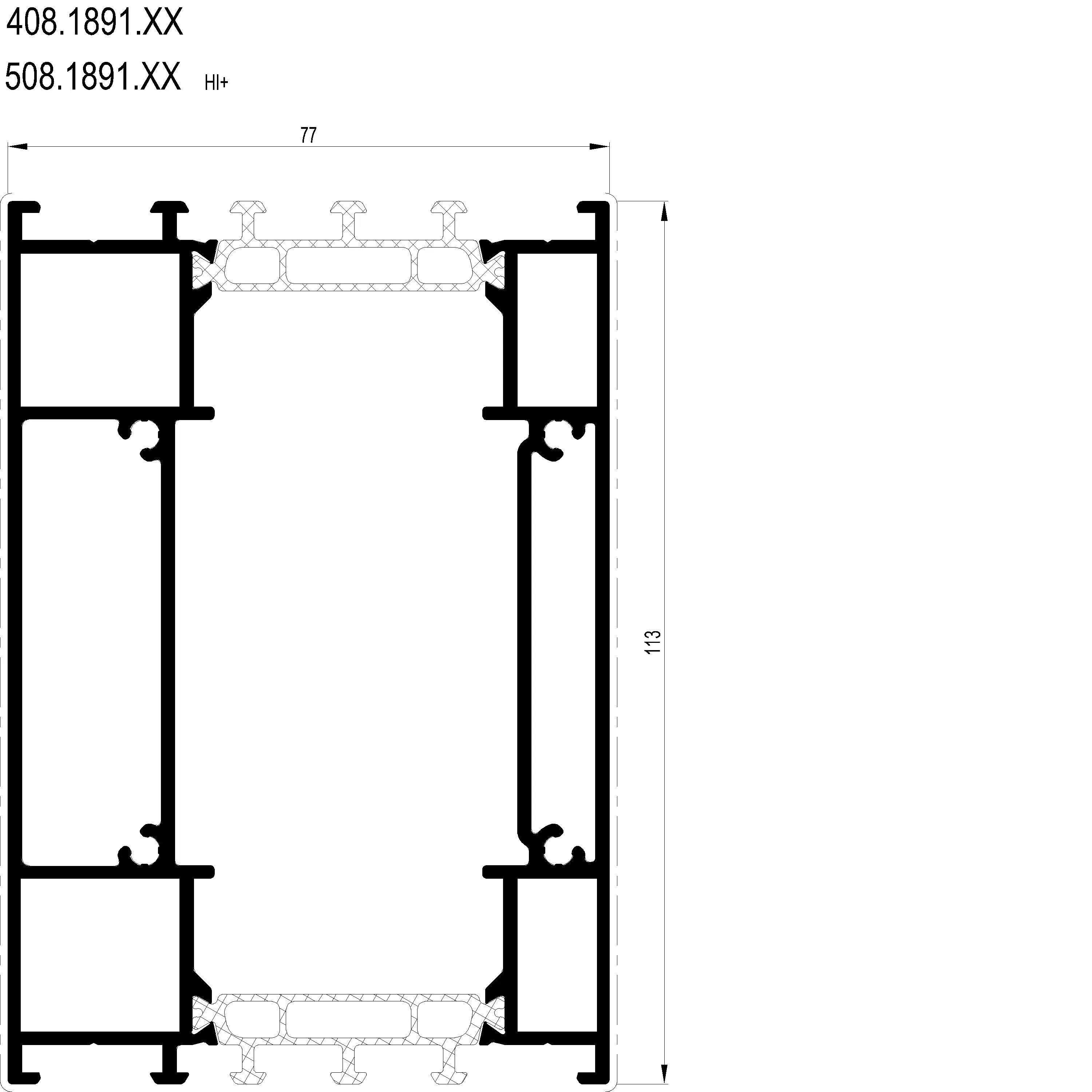Зображення Розширюючий профіль 113 мм [408.1891]