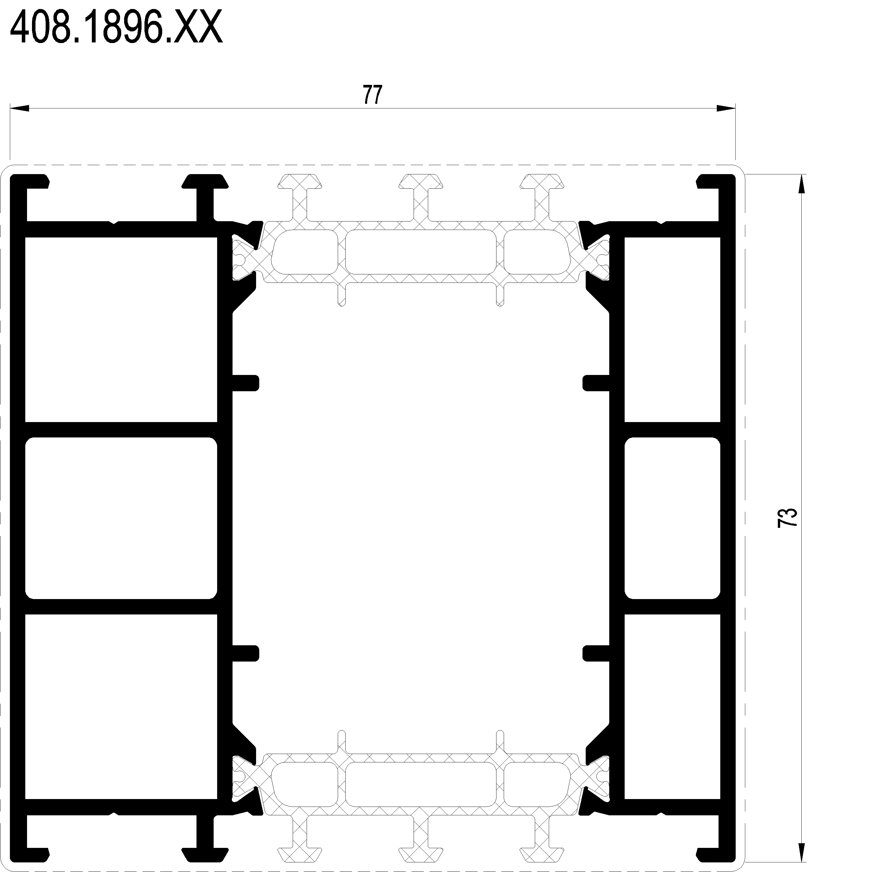 Зображення Розширюючий профіль 73 мм [408.1896]