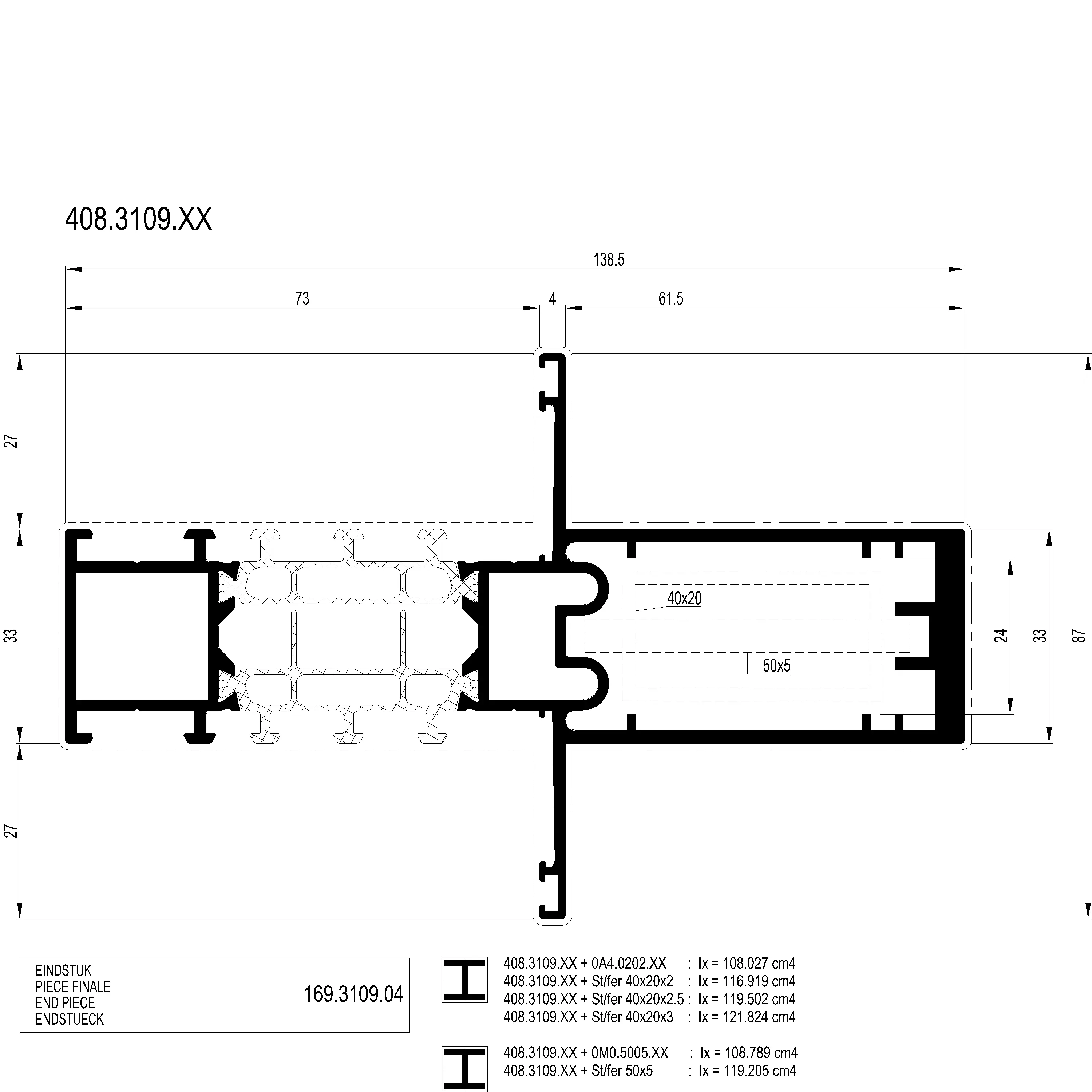 Зображення Перехідний підсилюючий профіль [408.3109]