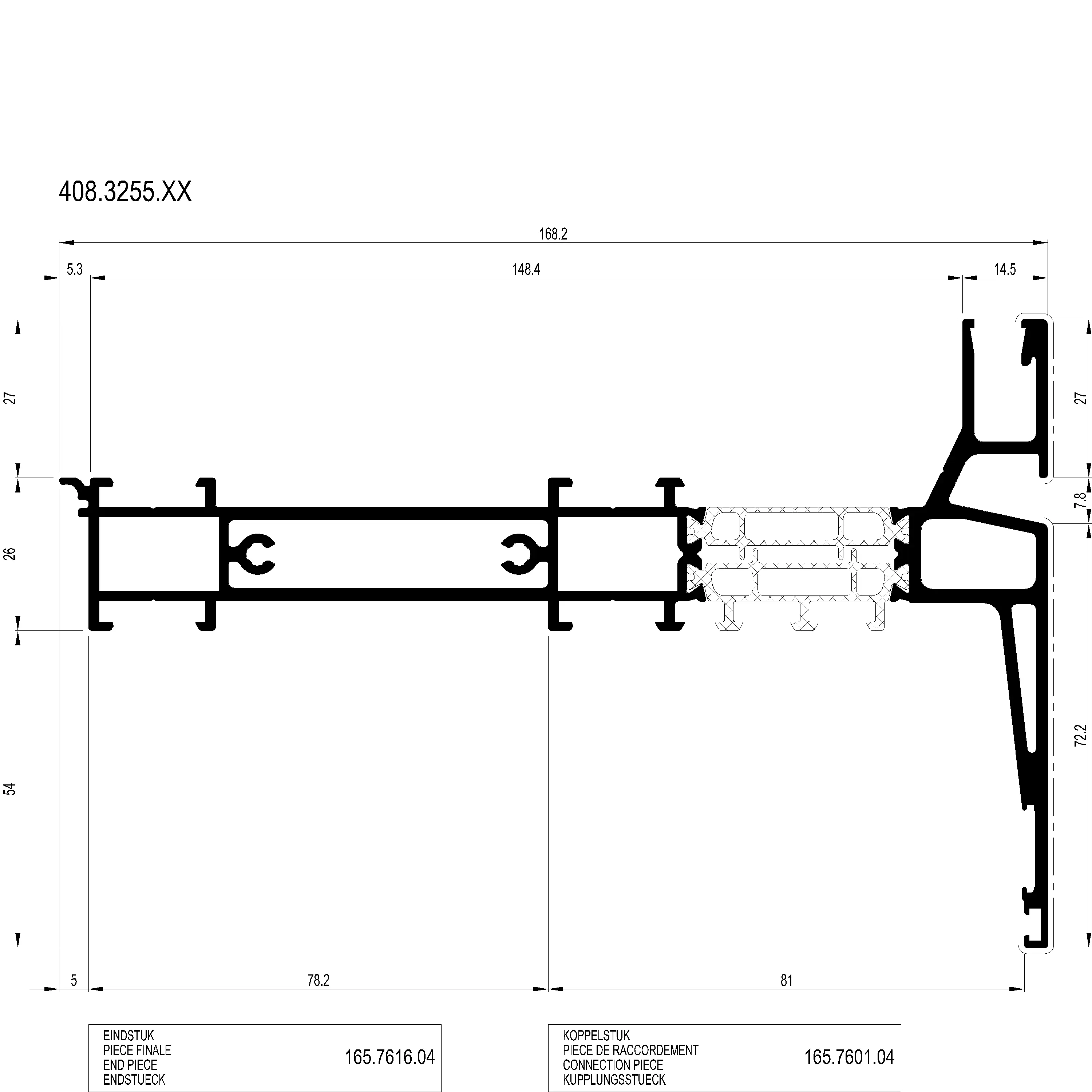 Зображення CEILING (&SIDE) RECEPTOR 173 мм [408.3255]