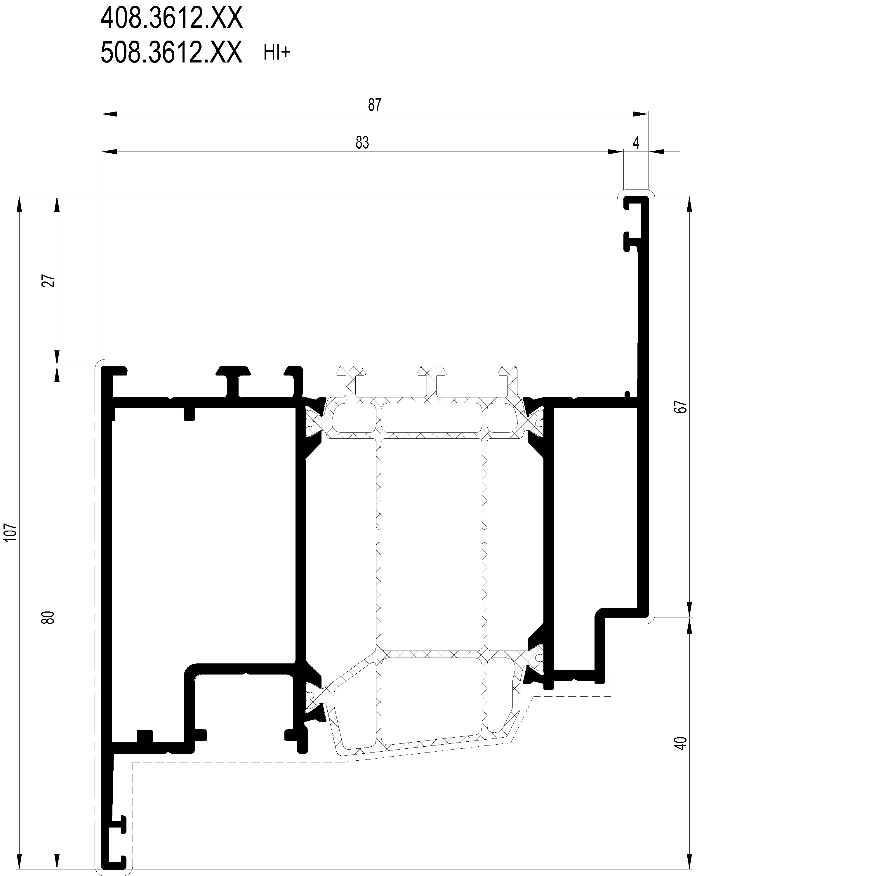 Зображення Вентиляційний профіль 107 мм [408.3612]