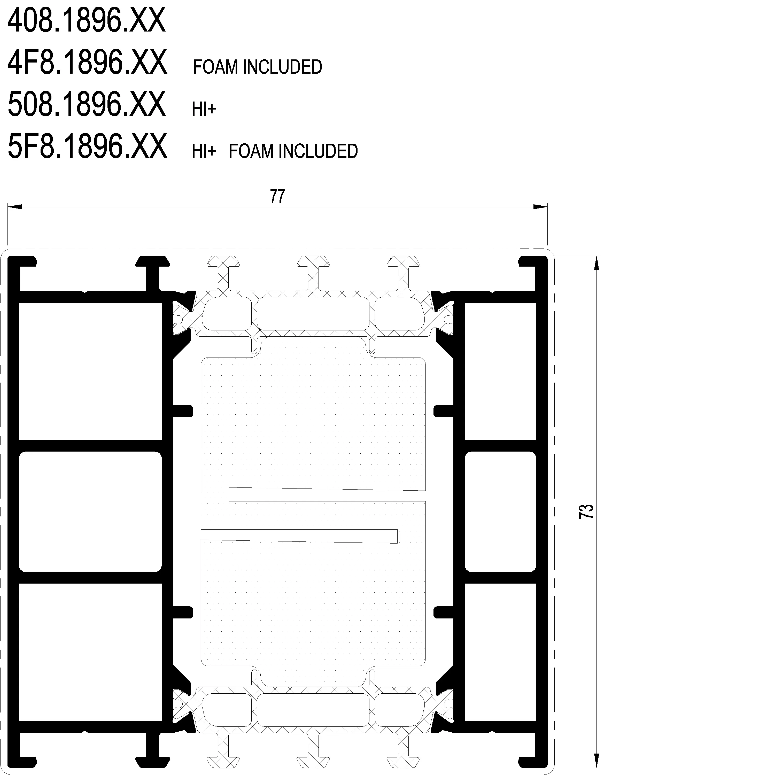 Зображення Розширюючий профіль 73 мм [4F8.1896]
