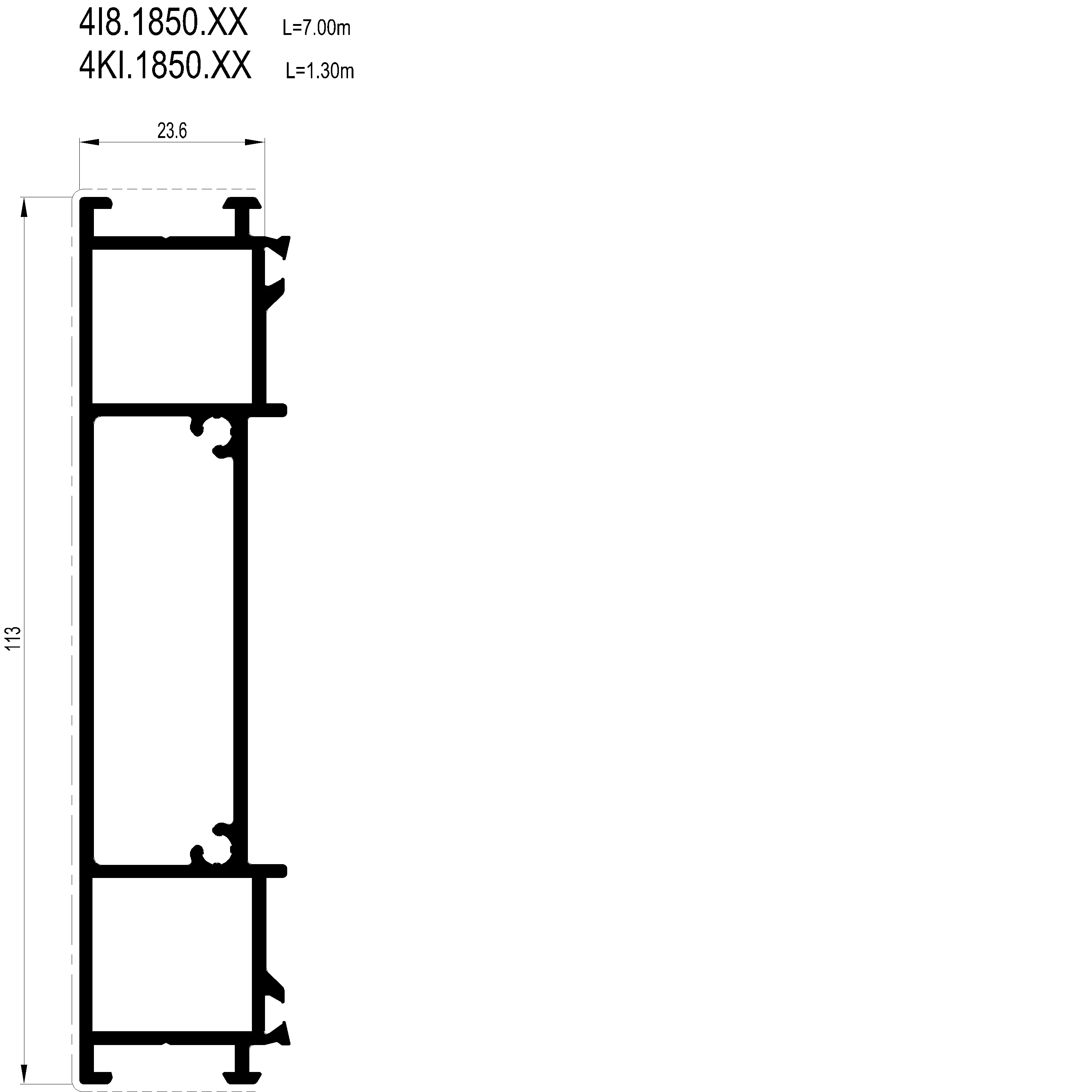 Зображення Перехідний профіль 167 мм [4I8.1850]