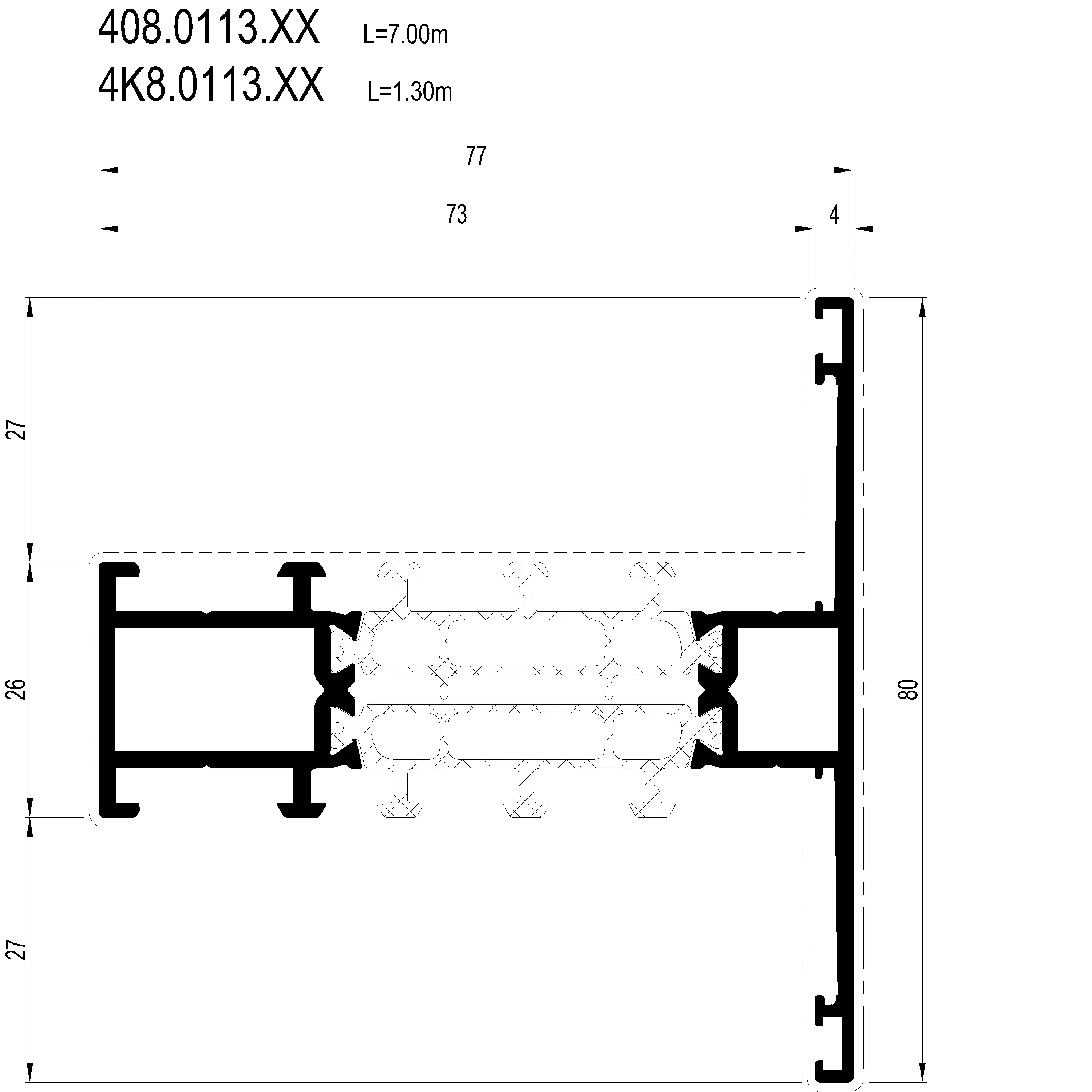 Зображення Перехідний профіль 80 мм [4K8.0113]