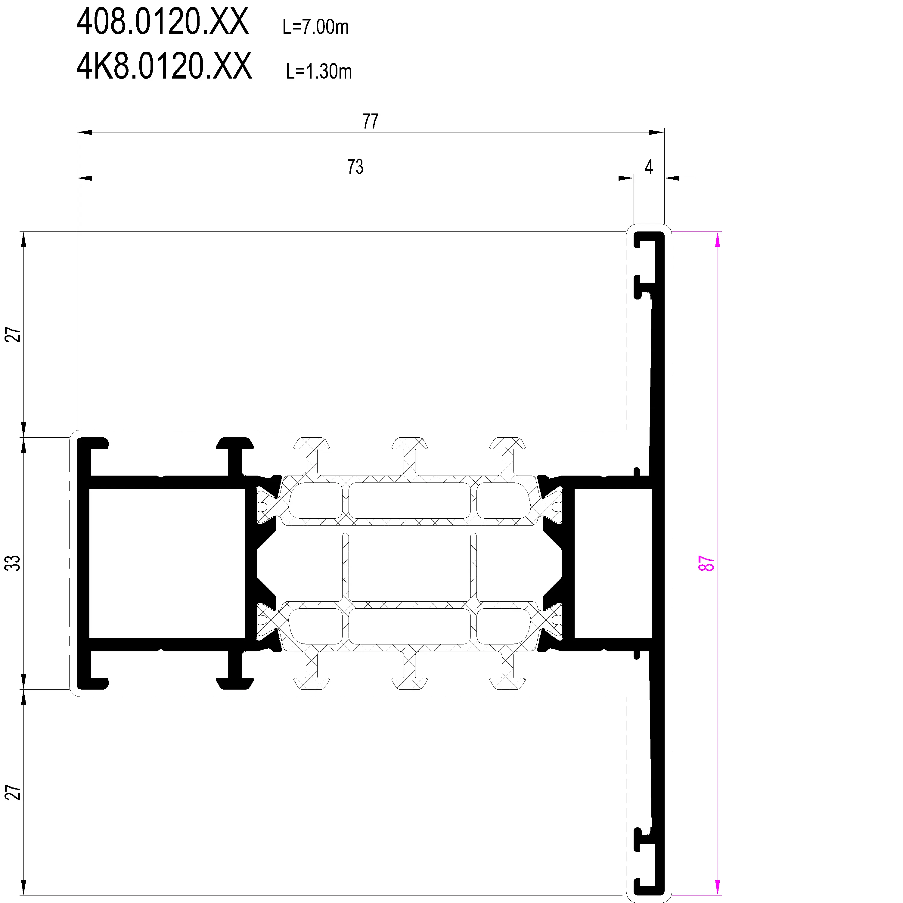 Зображення Перехідний профіль 87 мм [4K8.0120]