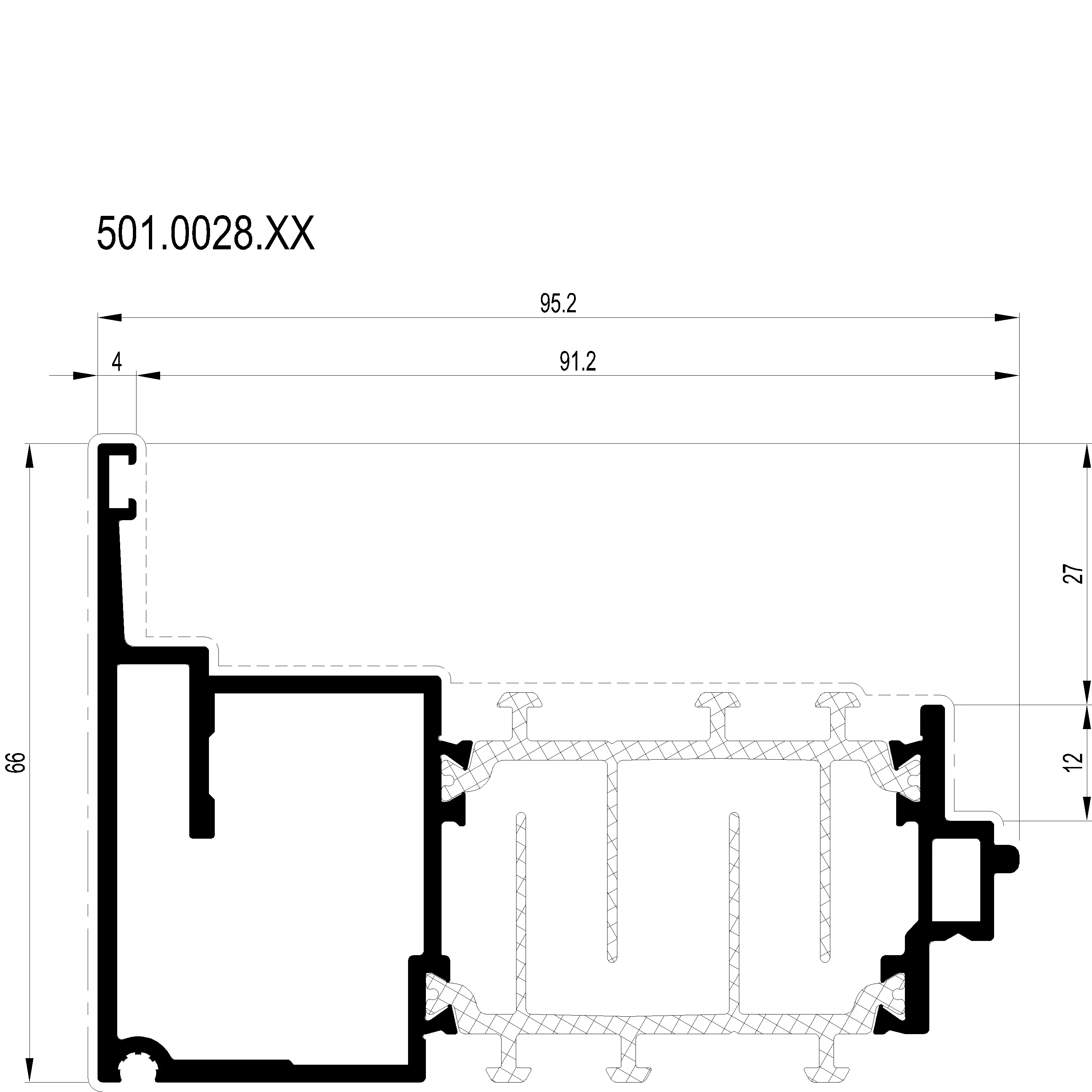 Зображення Дверний з'єднуючий профіль [501.0028]