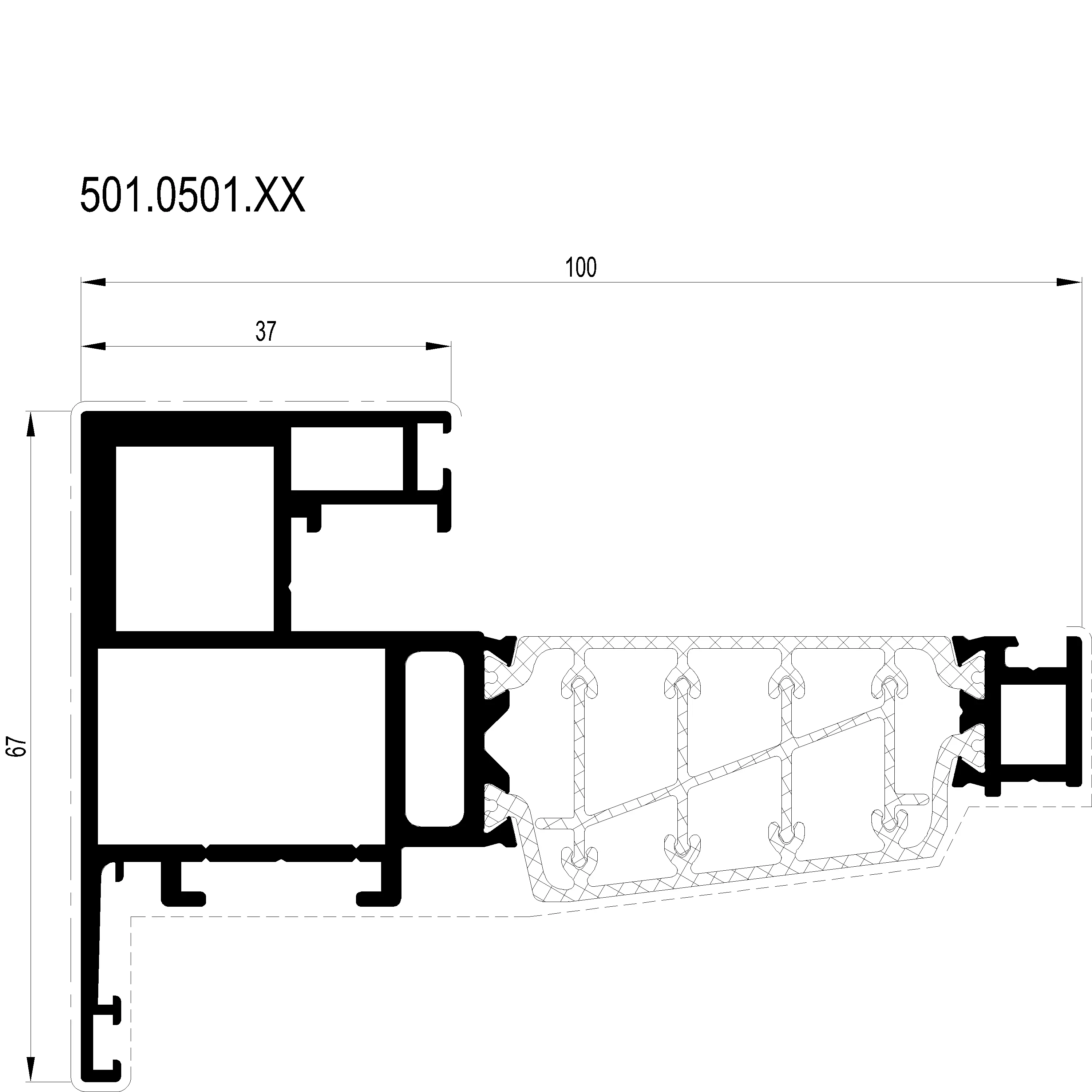 Зображення Вентиляційний профіль 45-49 мм [501.0501]