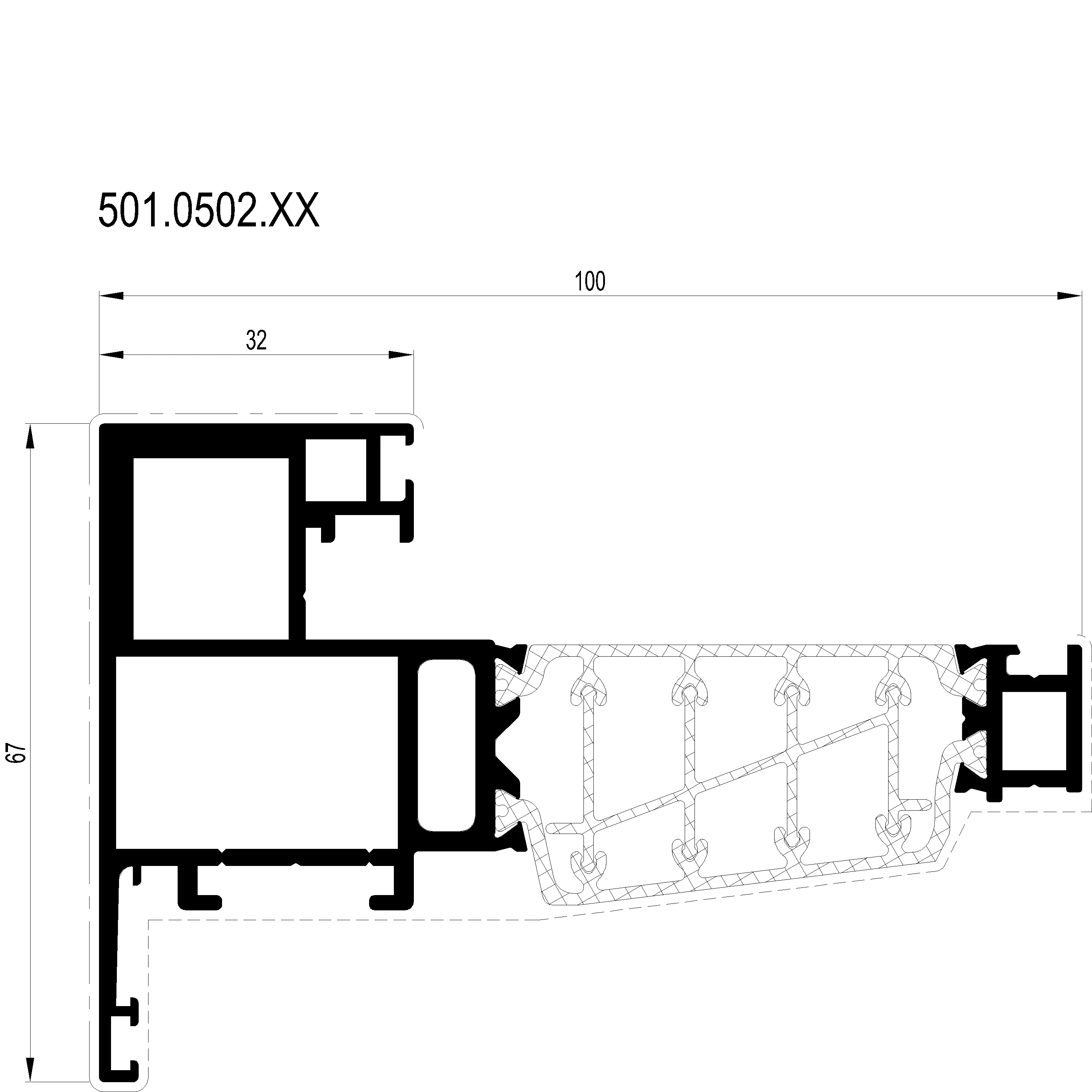 Зображення Вентиляційний профіль 50-57 мм [501.0502]