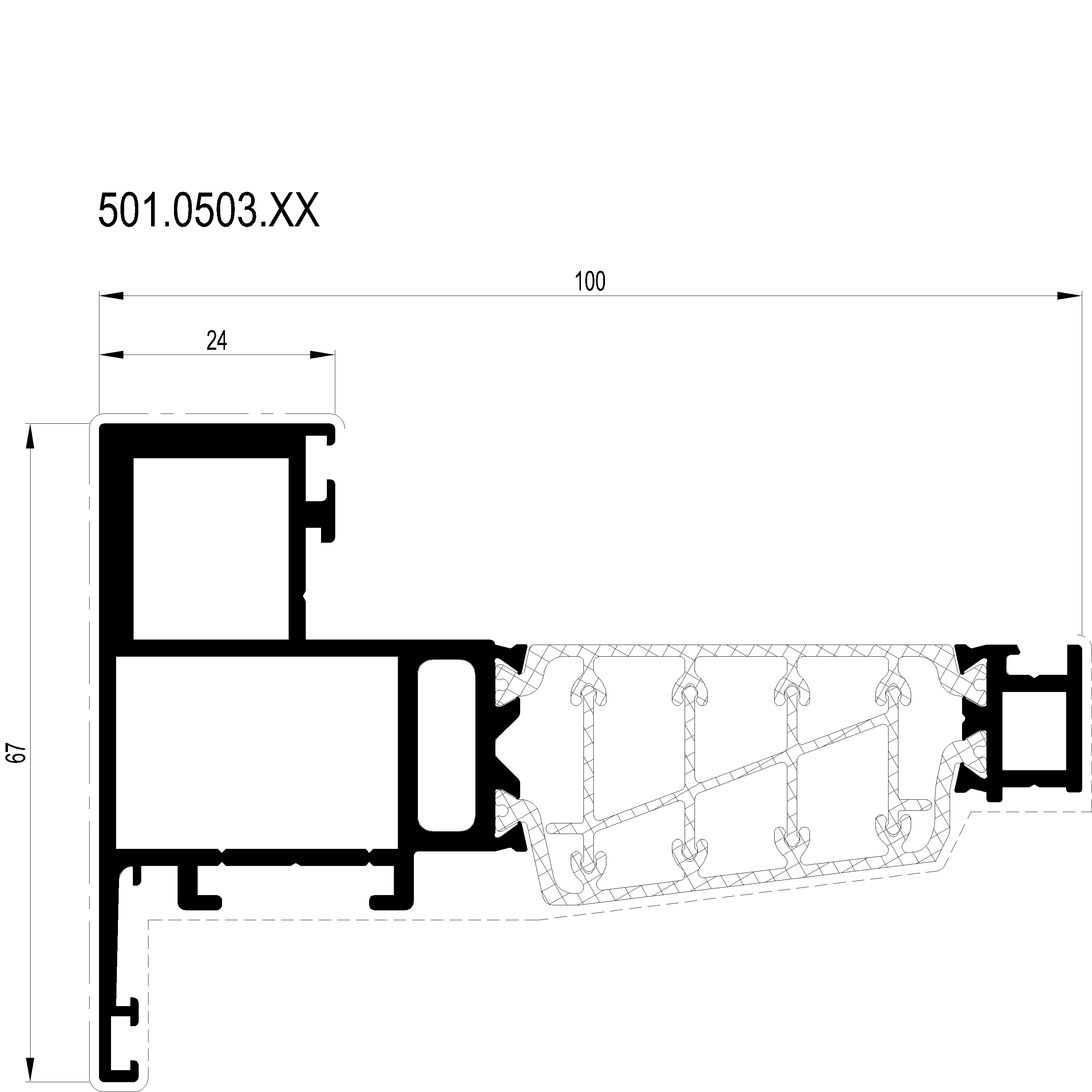 Зображення Вентиляційний профіль 58-65 мм [501.0503]