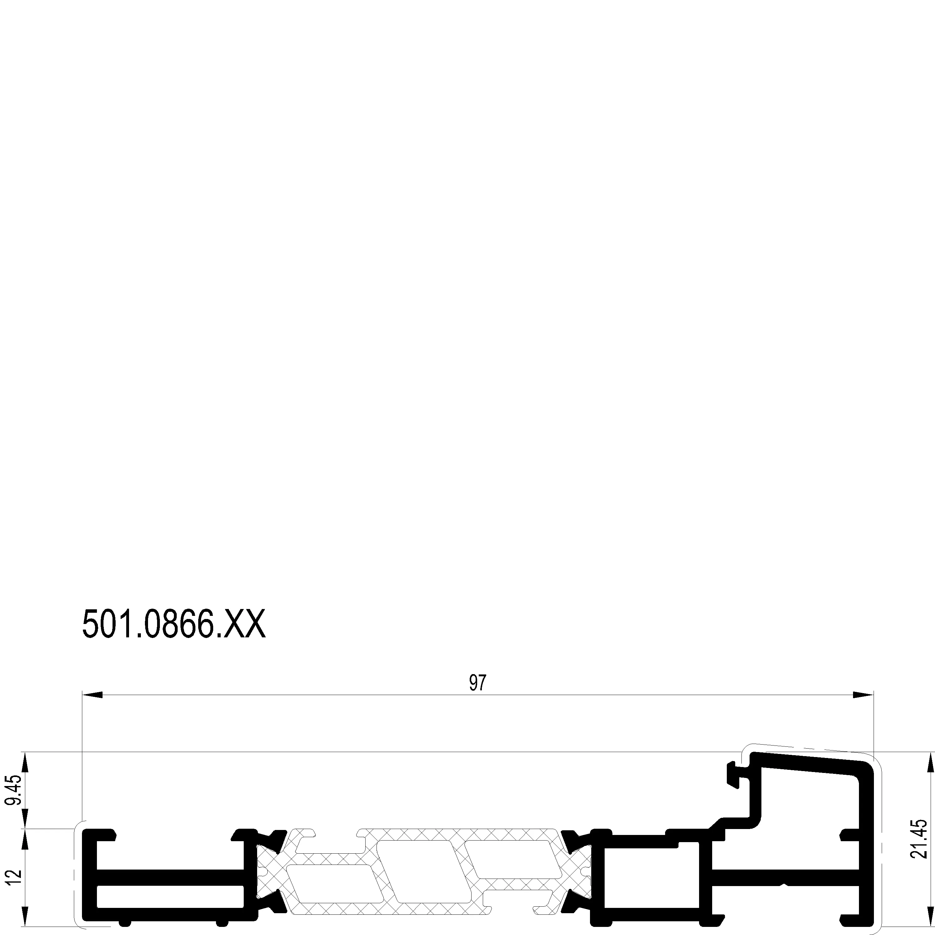 Зображення Підлоговий профіль 97 мм [501.0866]