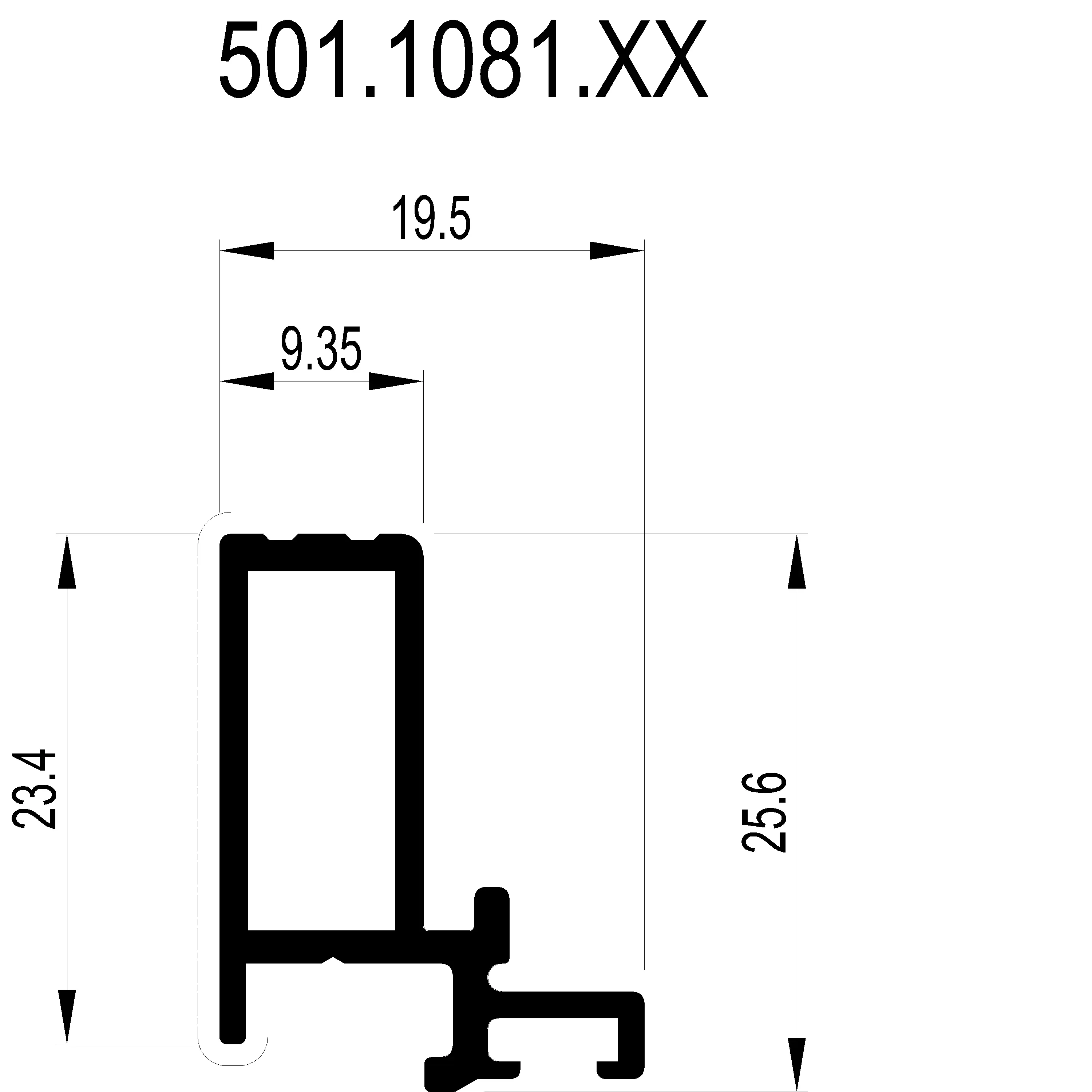 Зображення Профіль для ущільнювача [501.1081]
