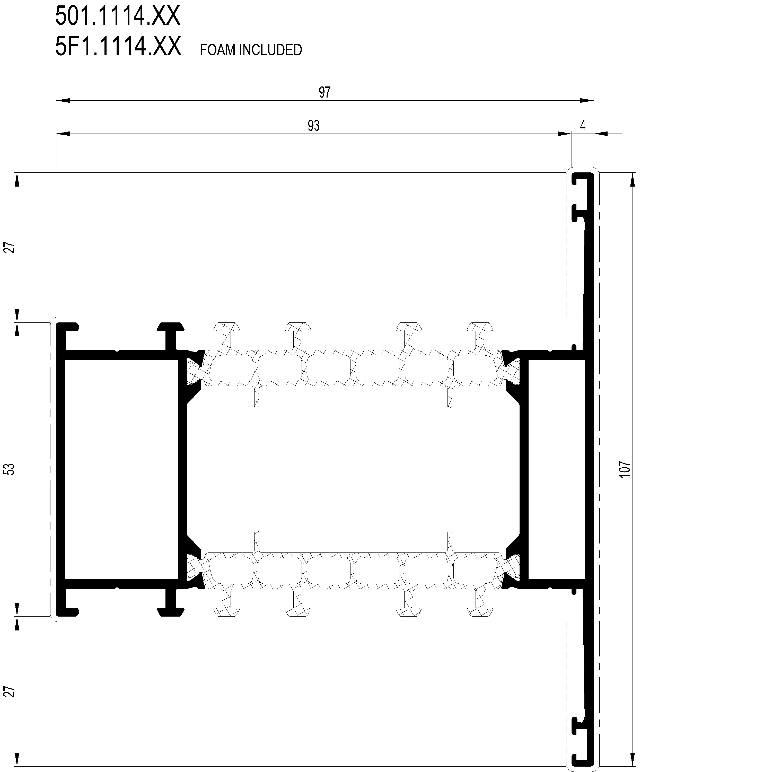 Зображення Перехідний профіль 107 мм [501.1114]