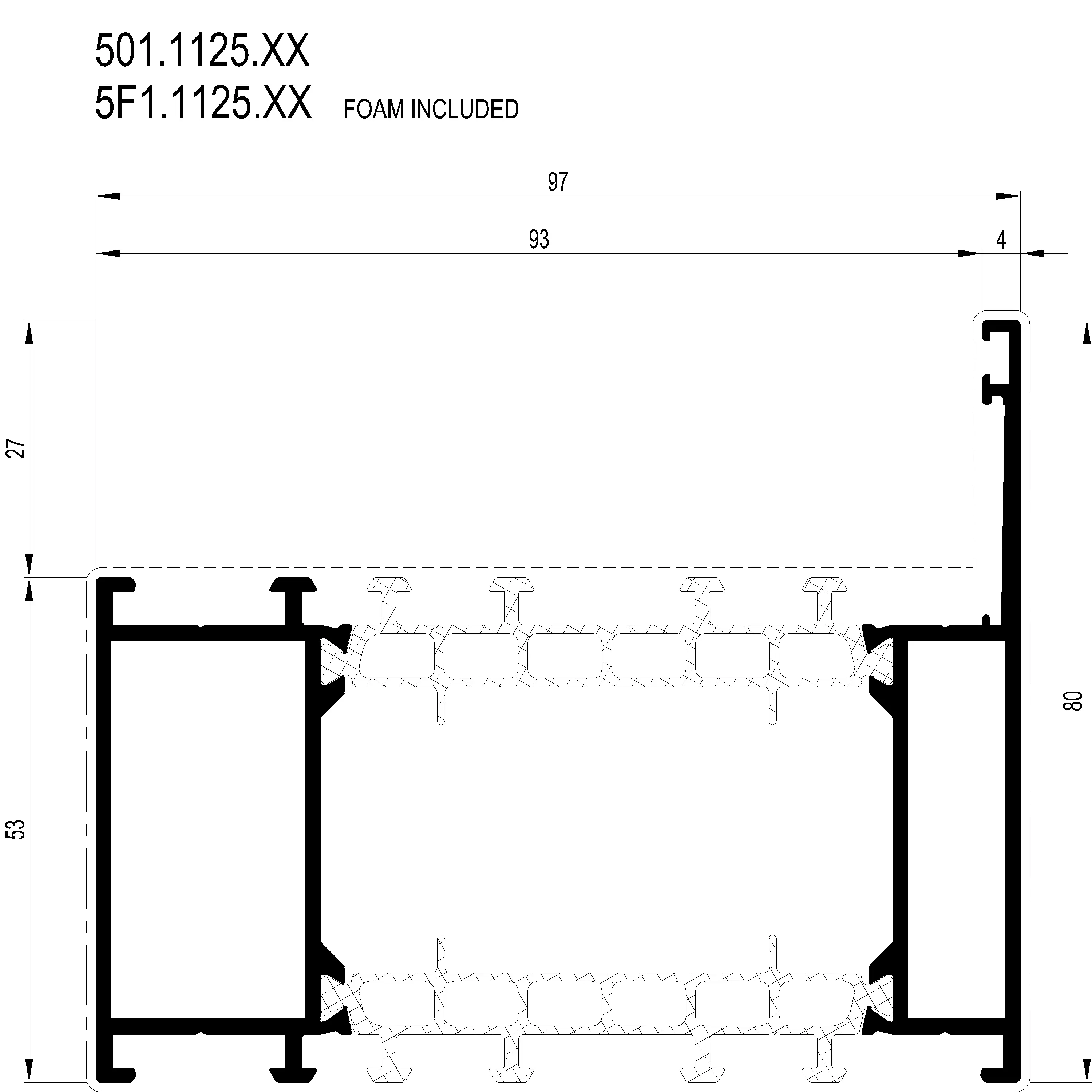 Зображення Зовнішня рама 80 мм [501.1125]