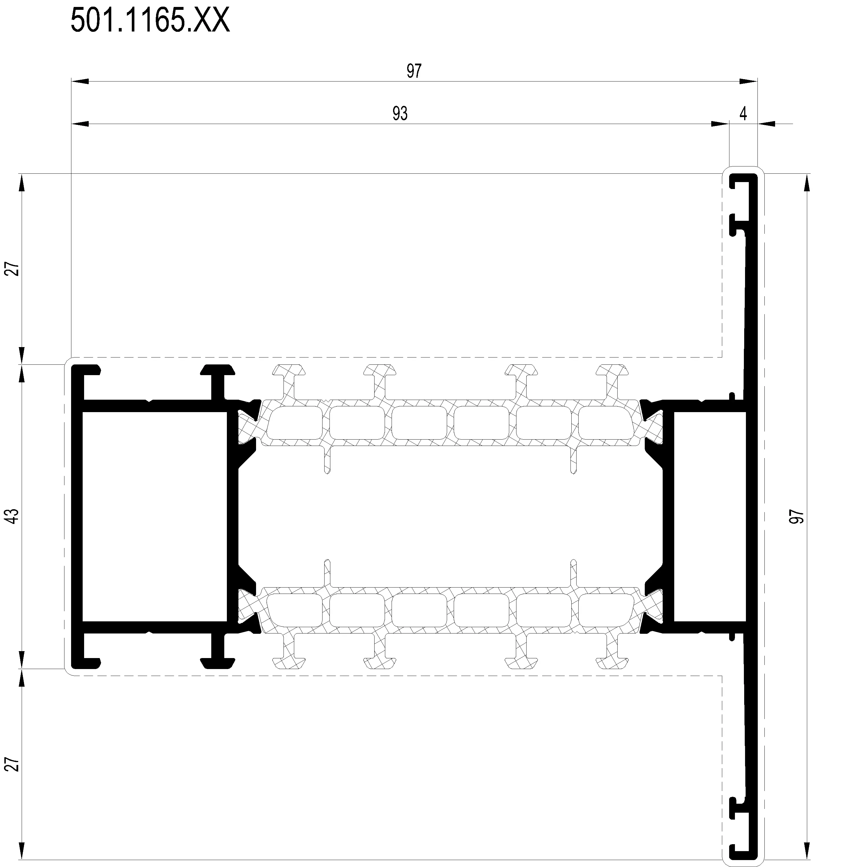 Зображення Перехідний профіль 97 мм [501.1165]
