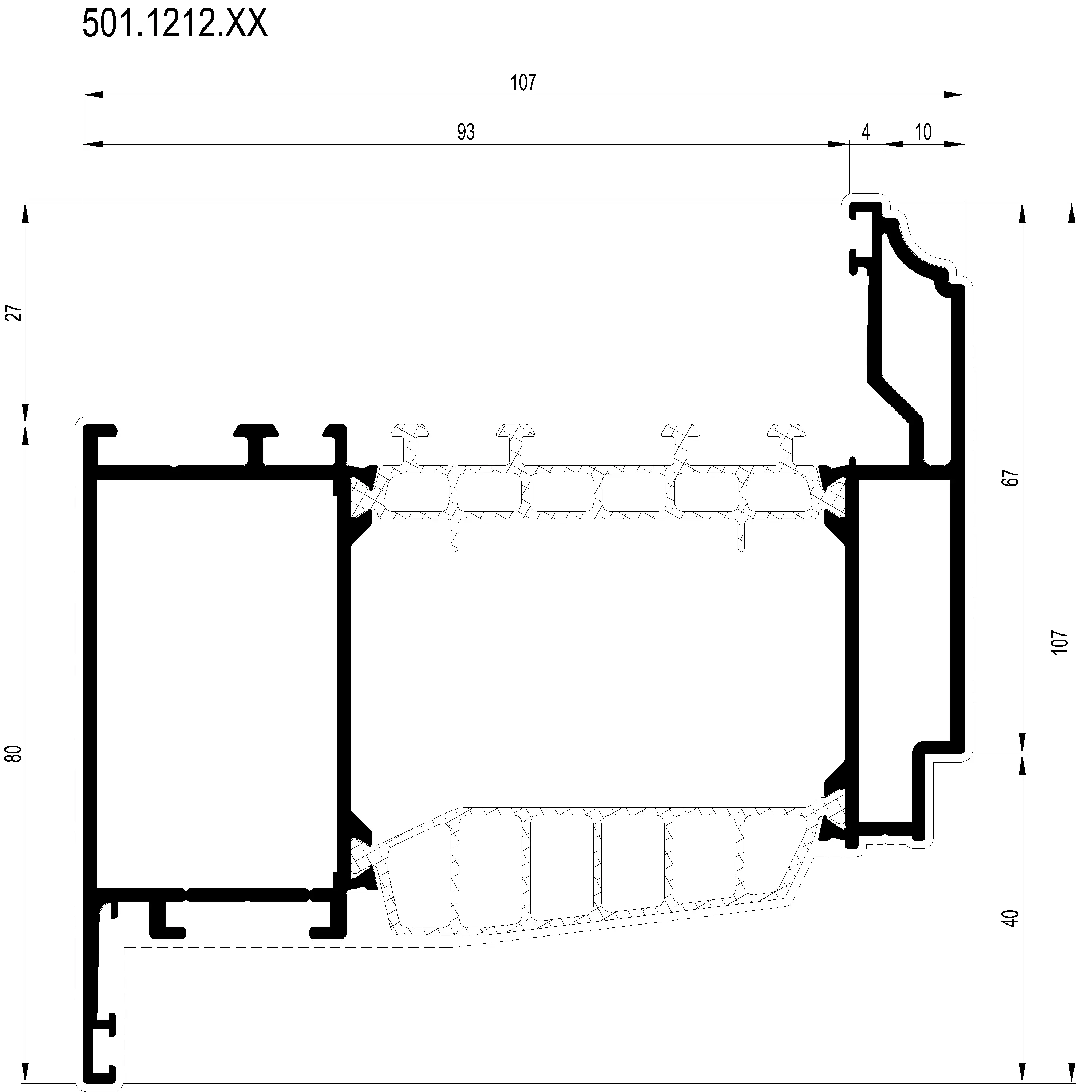 Зображення Вентиляційний профіль 107 мм Renaissance [501.1212]