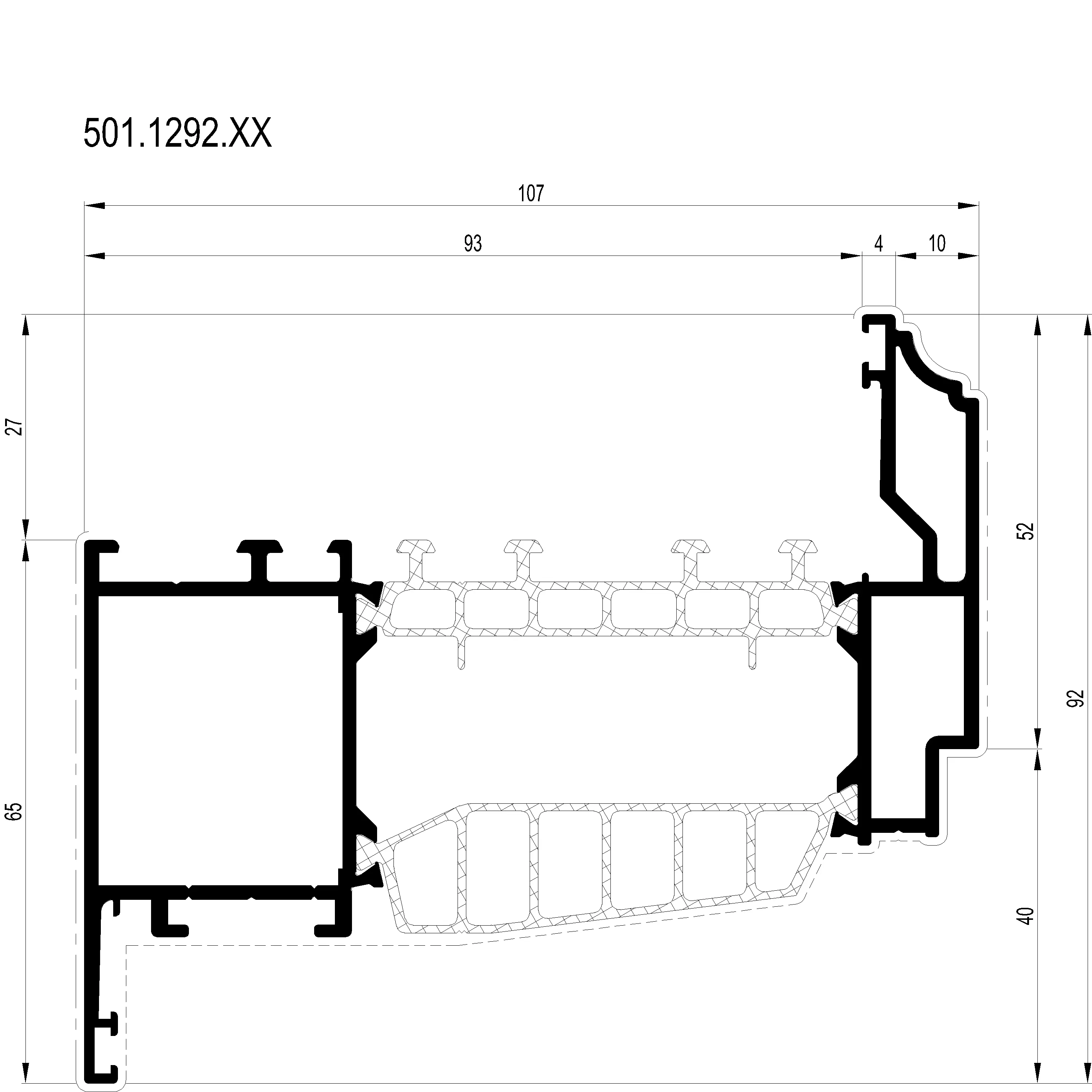 Зображення Вентиляційний профіль 92 мм Renaissance [501.1292]