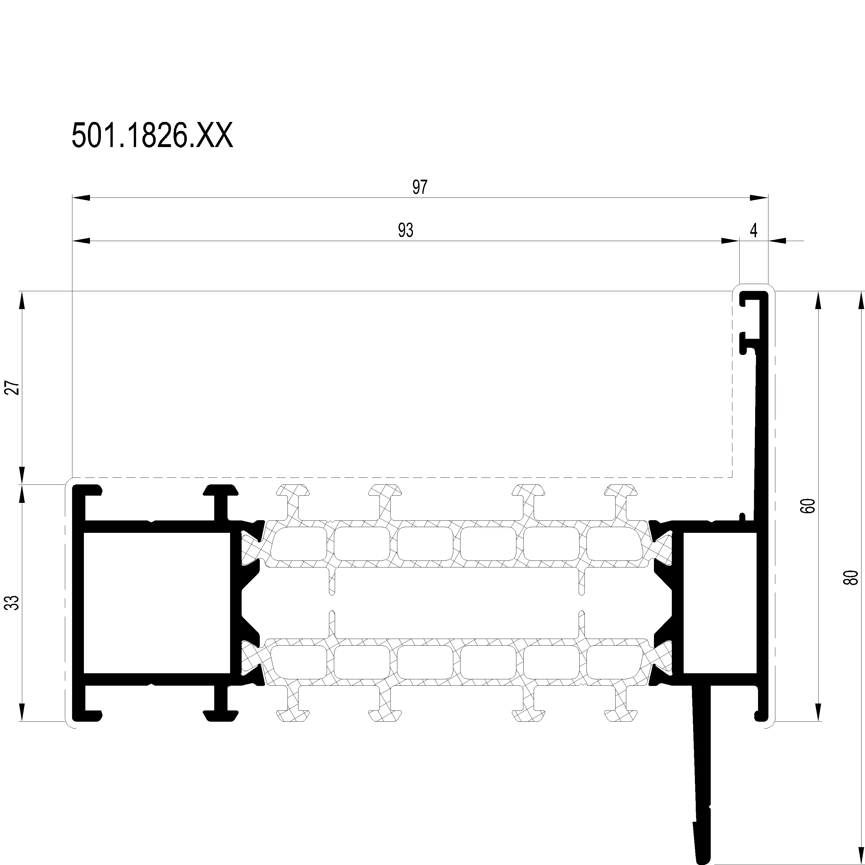 Зображення Зовнішня рама CW 80 мм [501.1826]