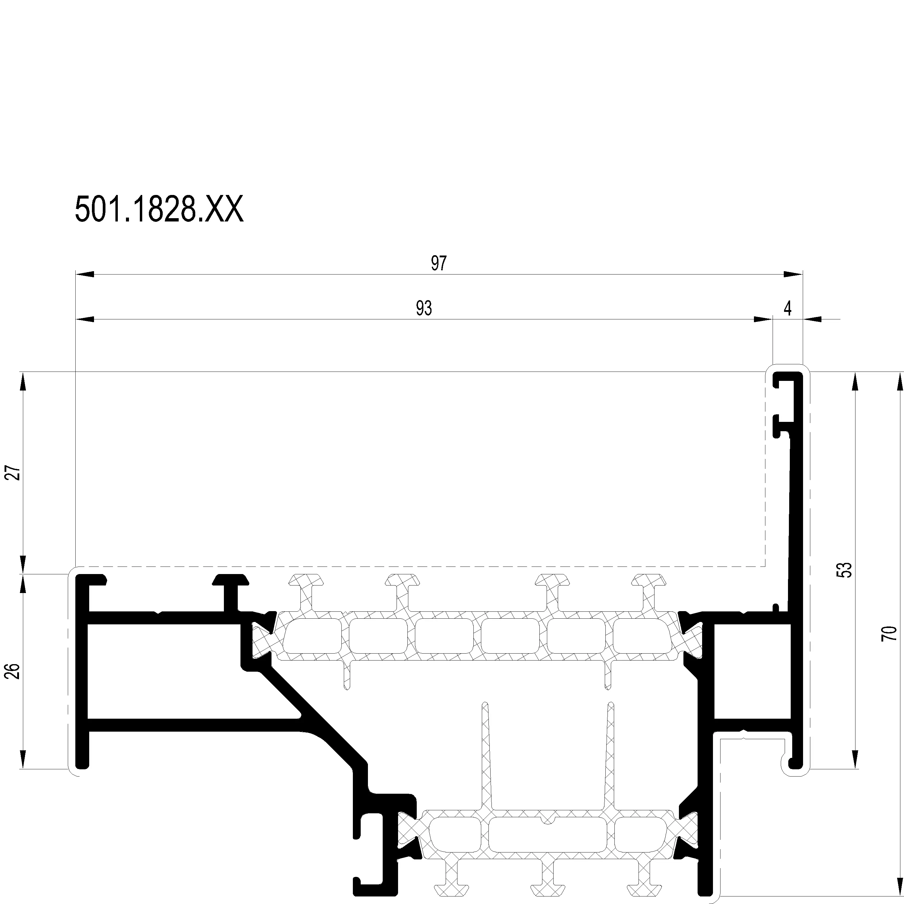 Зображення Зовнішня рама CW 53 мм [501.1828]