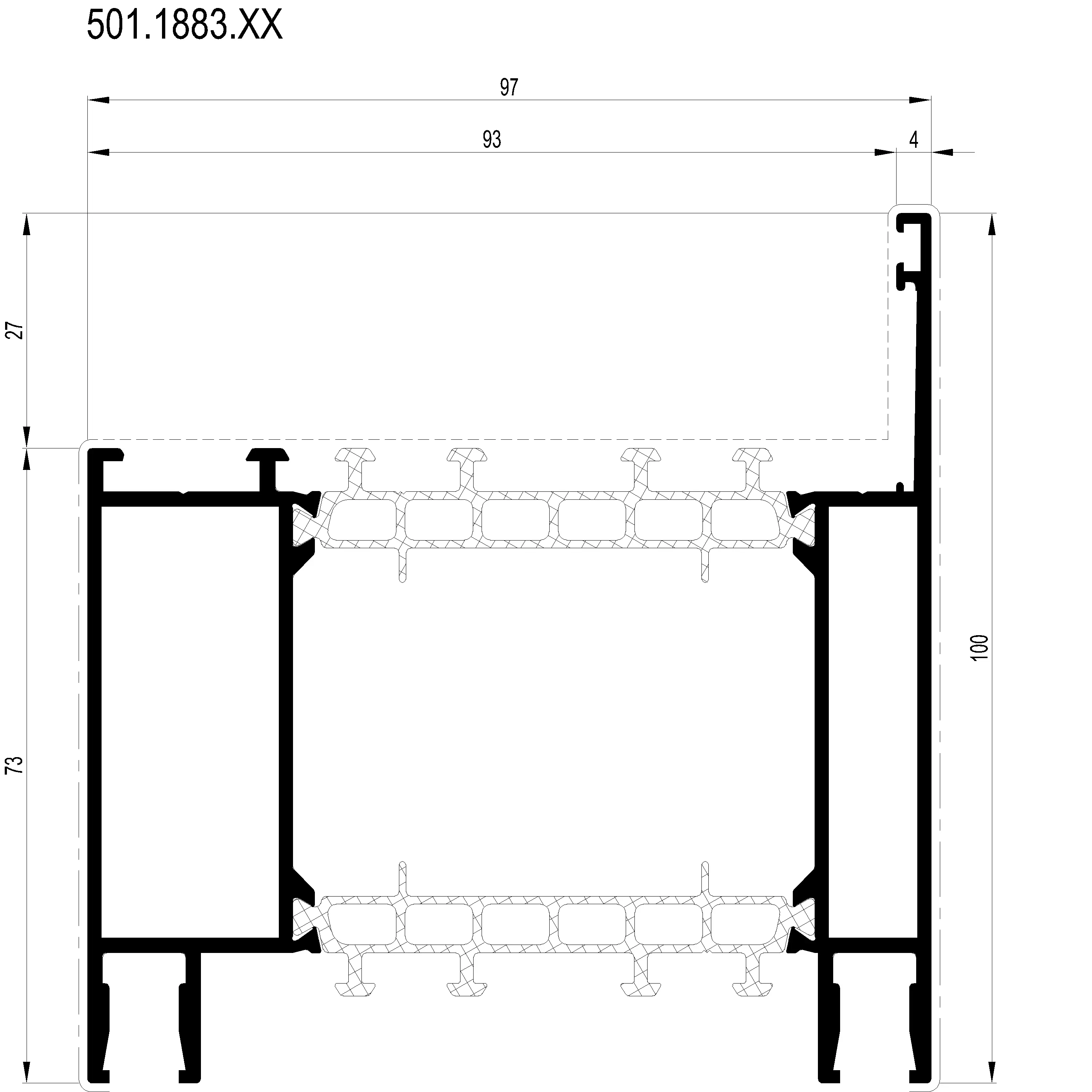 Зображення Профіль розширення 100 мм [501.1883]