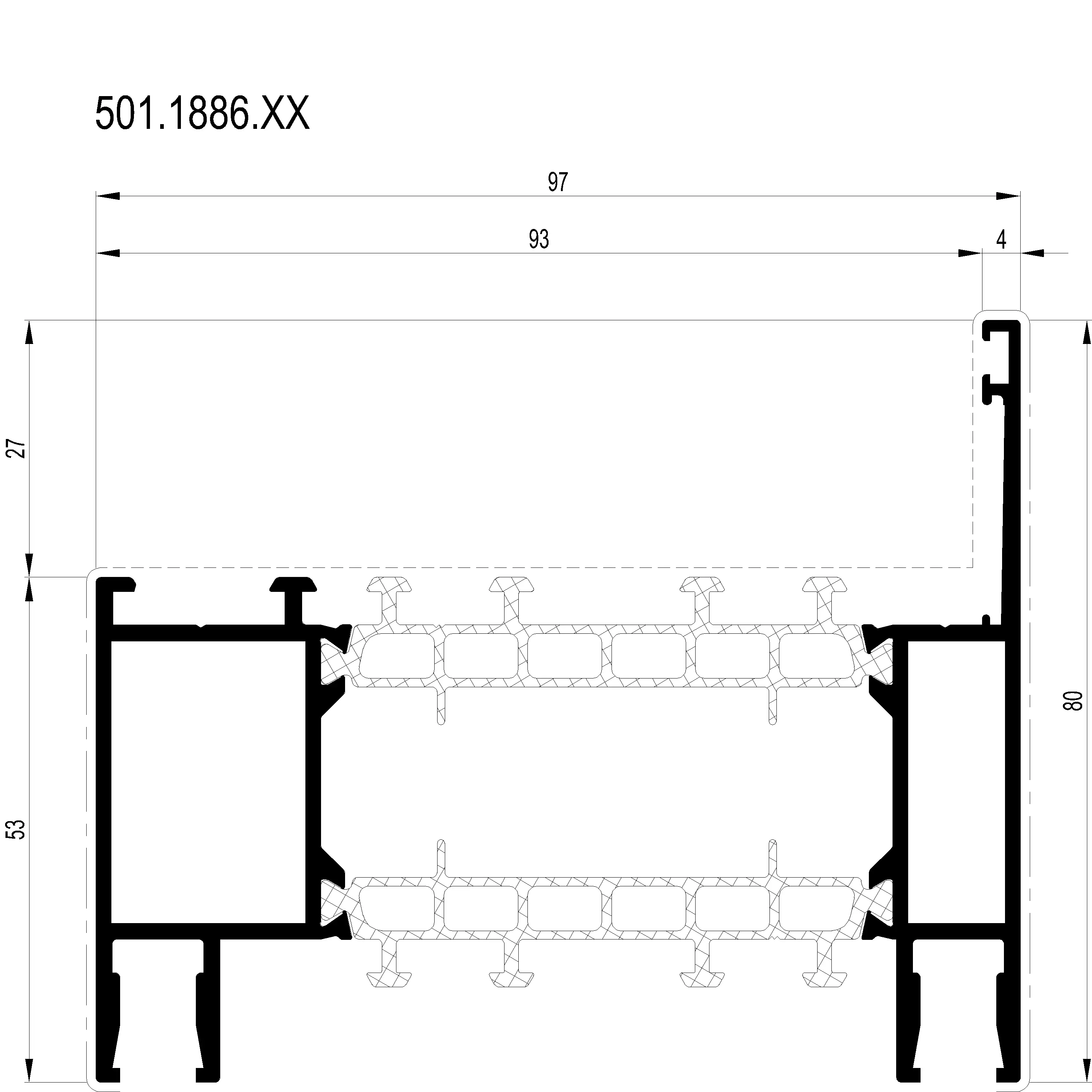 Зображення Профіль розширення 80 мм [501.1886]