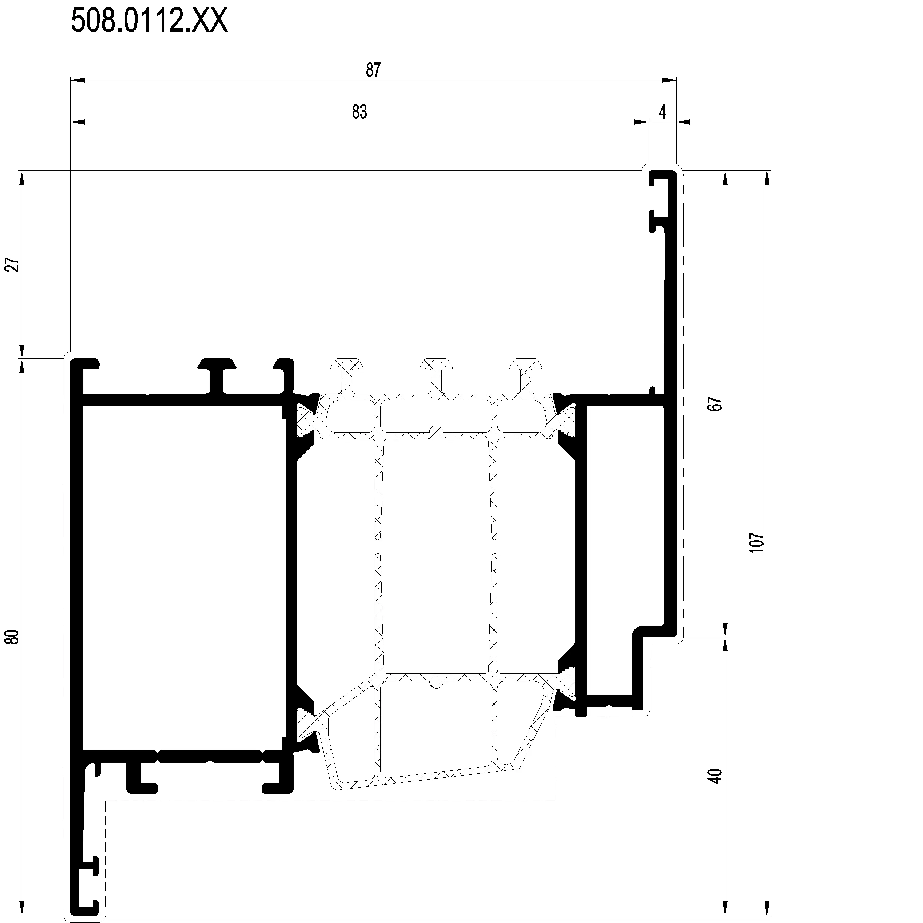 Зображення Вентиляційний профіль HI+ 107 мм [508.0112]