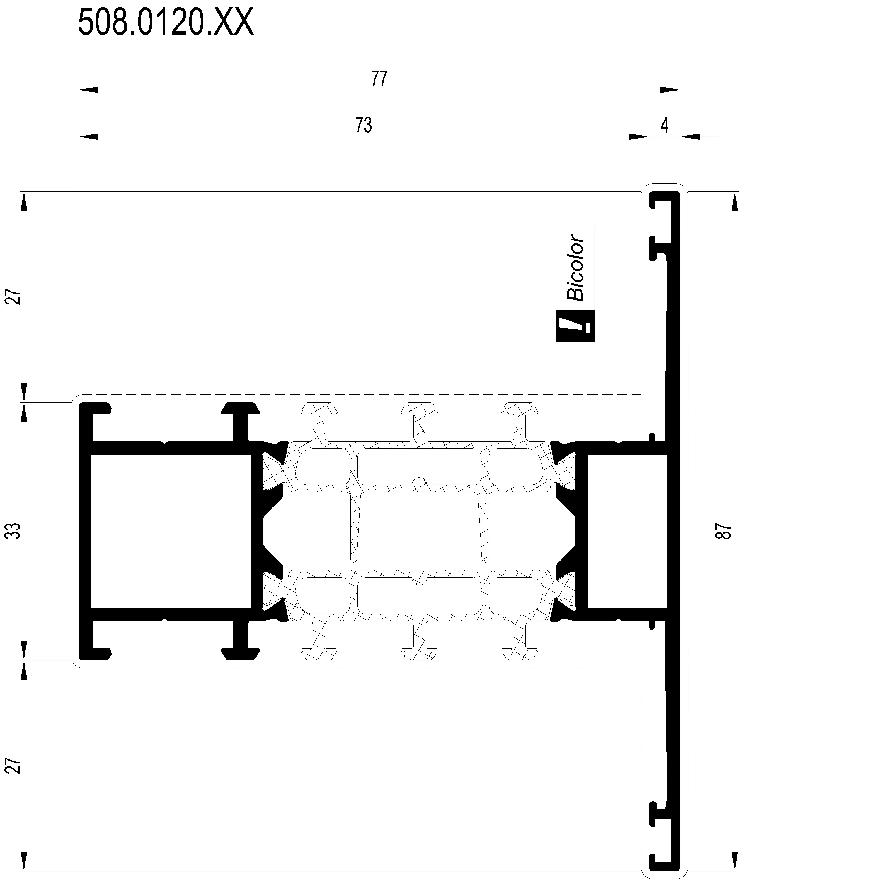 Зображення Перехідний профіль HI+ 87 мм [508.0120]