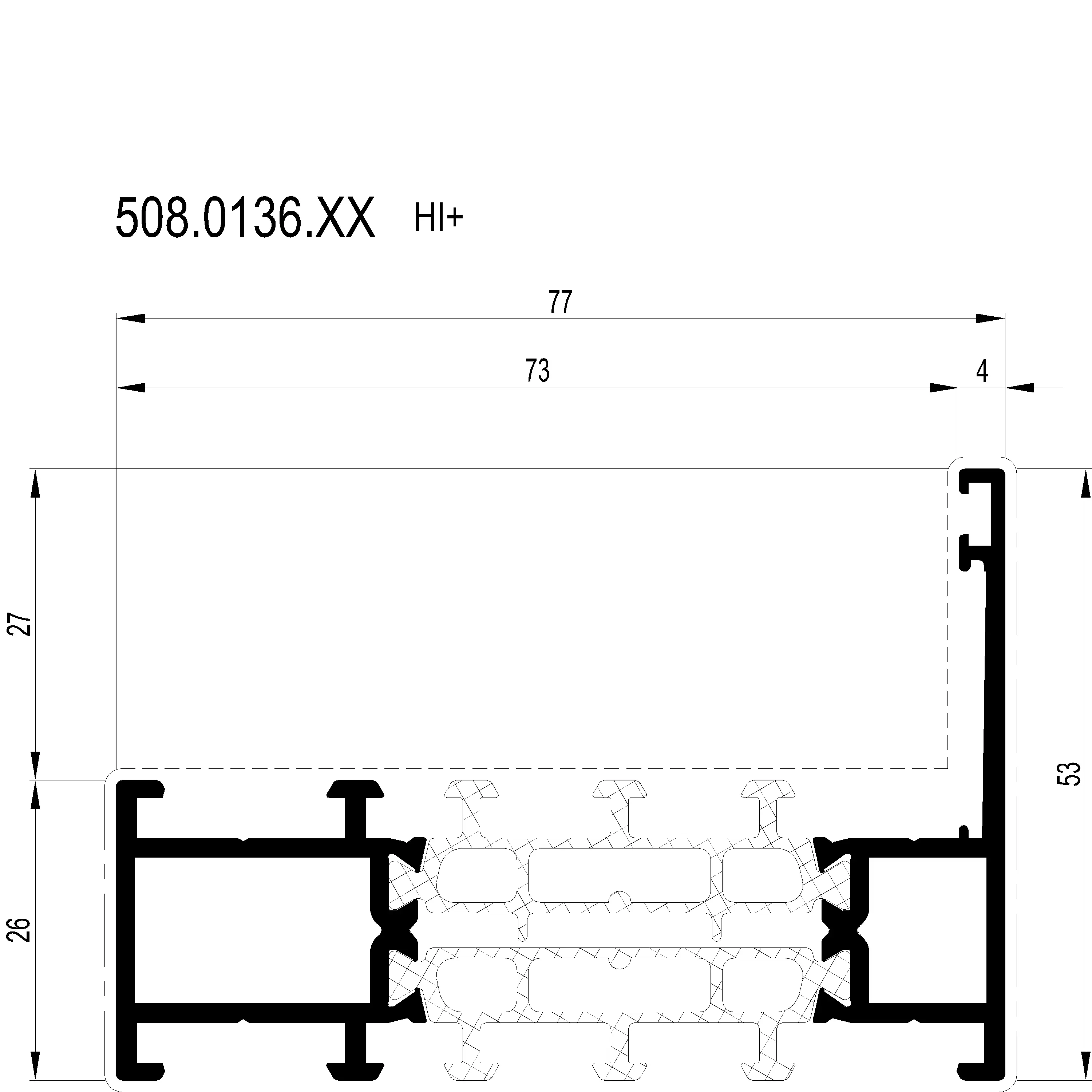 Зображення Зовнішня рама HI 53 мм [508.0136]