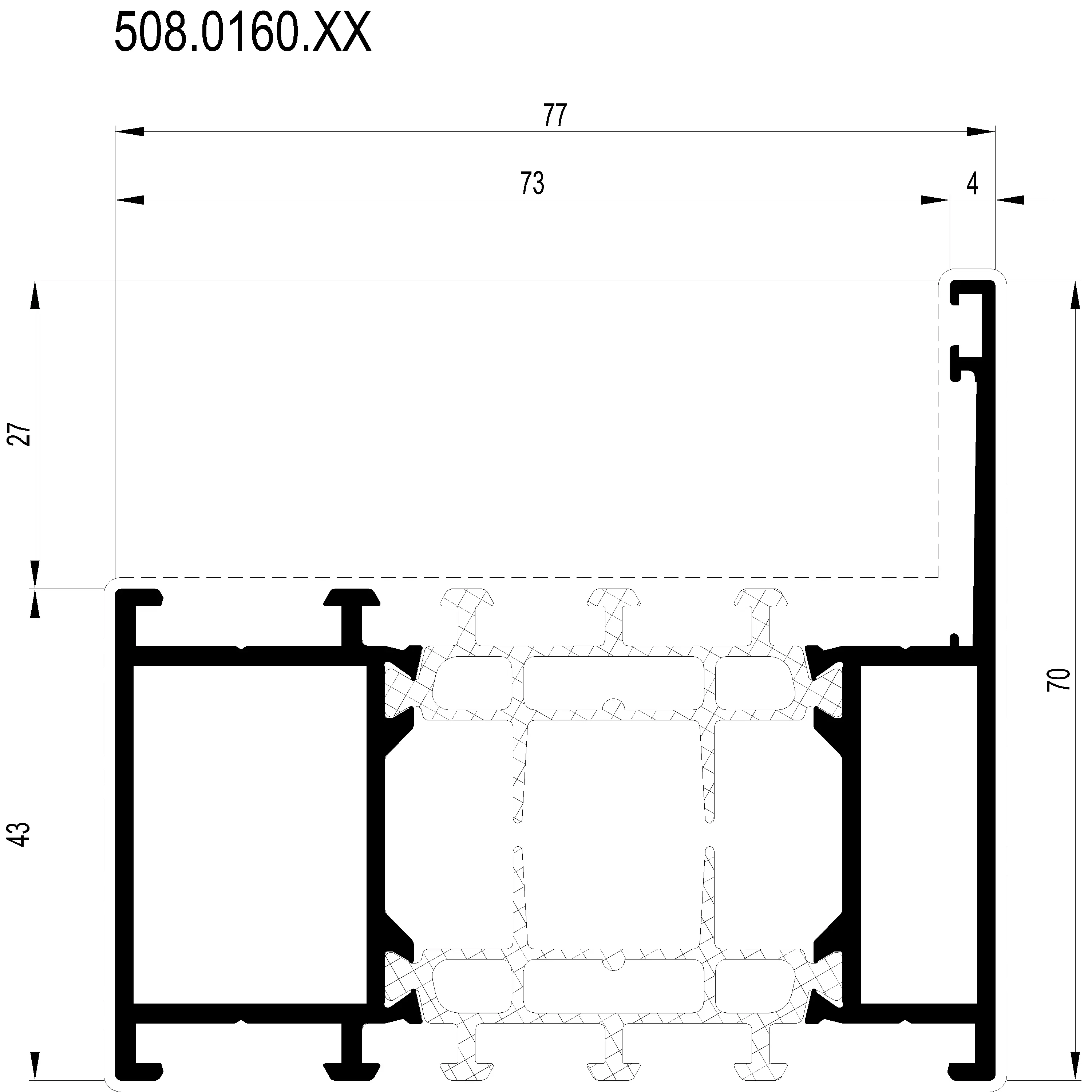 Зображення Зовнішня рама HI 70 мм [508.0160]