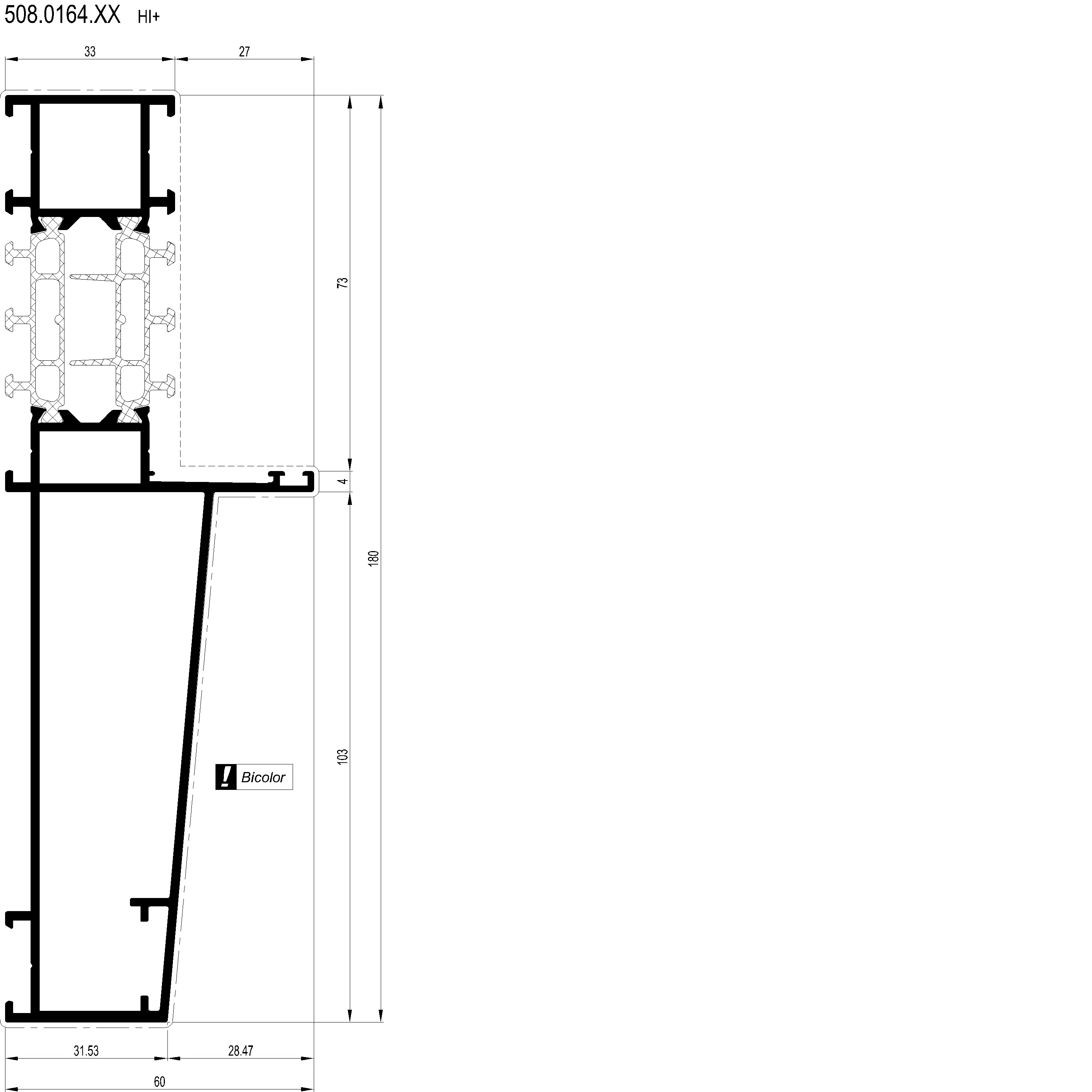 Зображення З'єднуючий профіль HI+ 180 мм [508.0164]