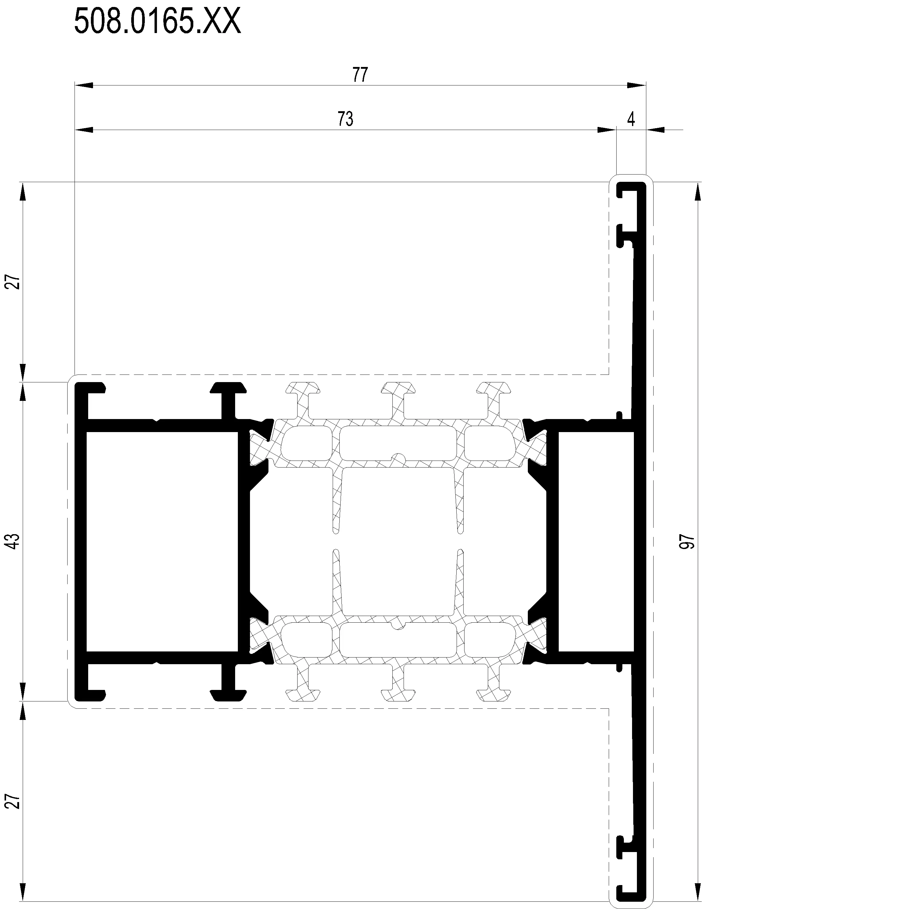 Зображення Перехідний профіль HI 97 мм [508.0165]