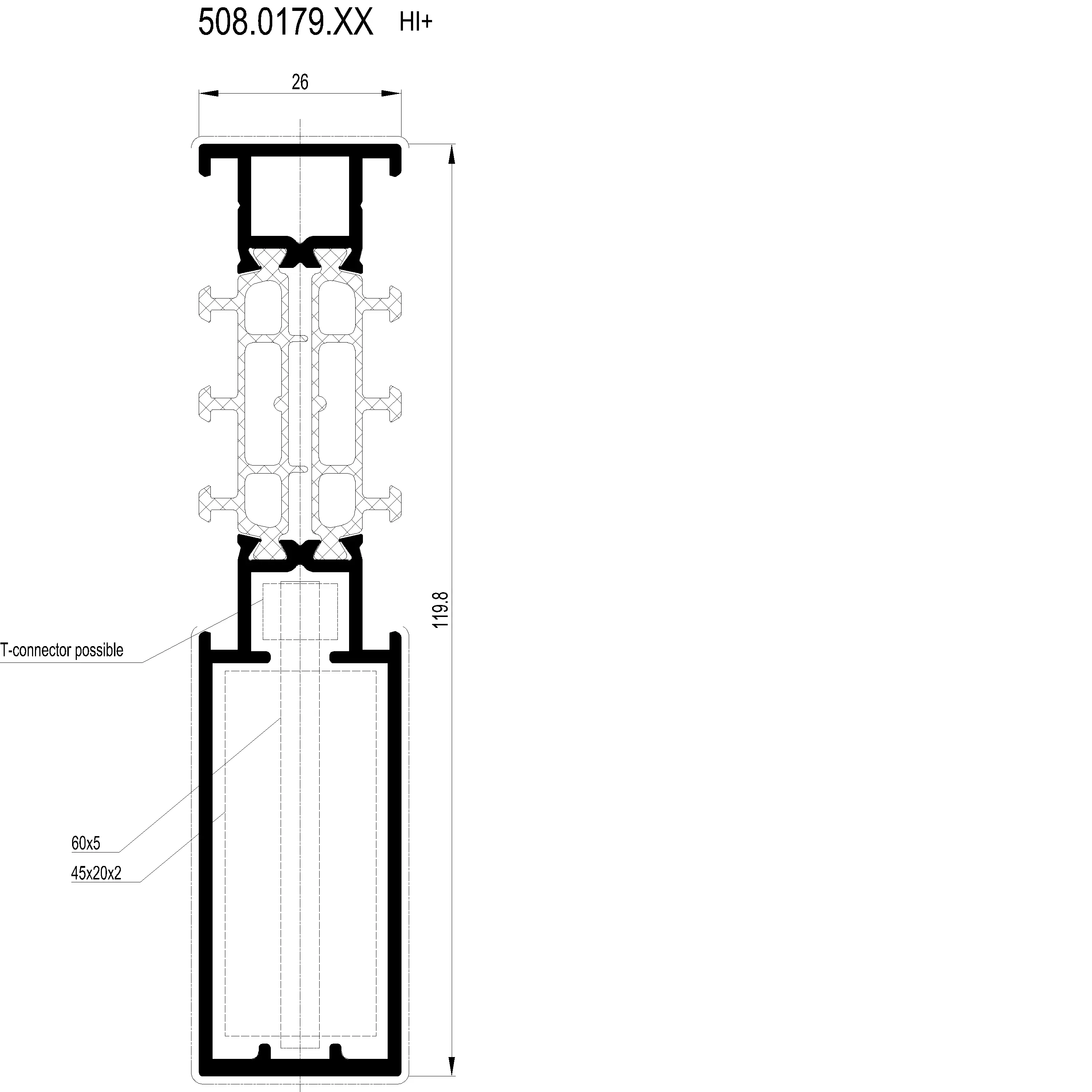 Зображення З'єднуючий профіль [508.0179]