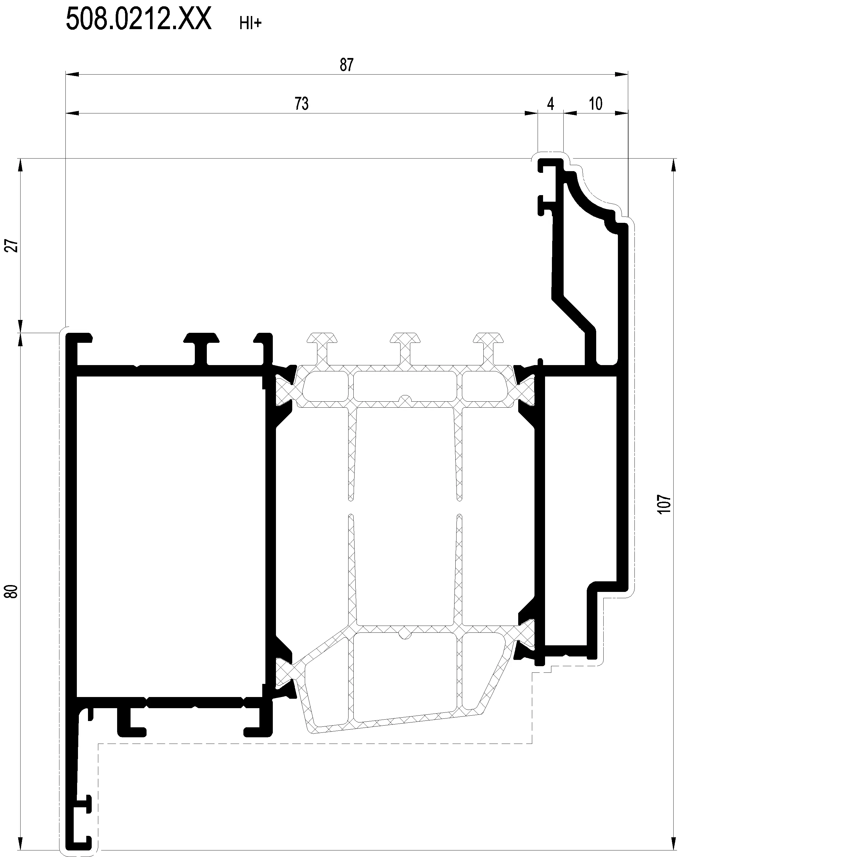 Зображення Вентиляційний профіль 107 мм [508.0212]