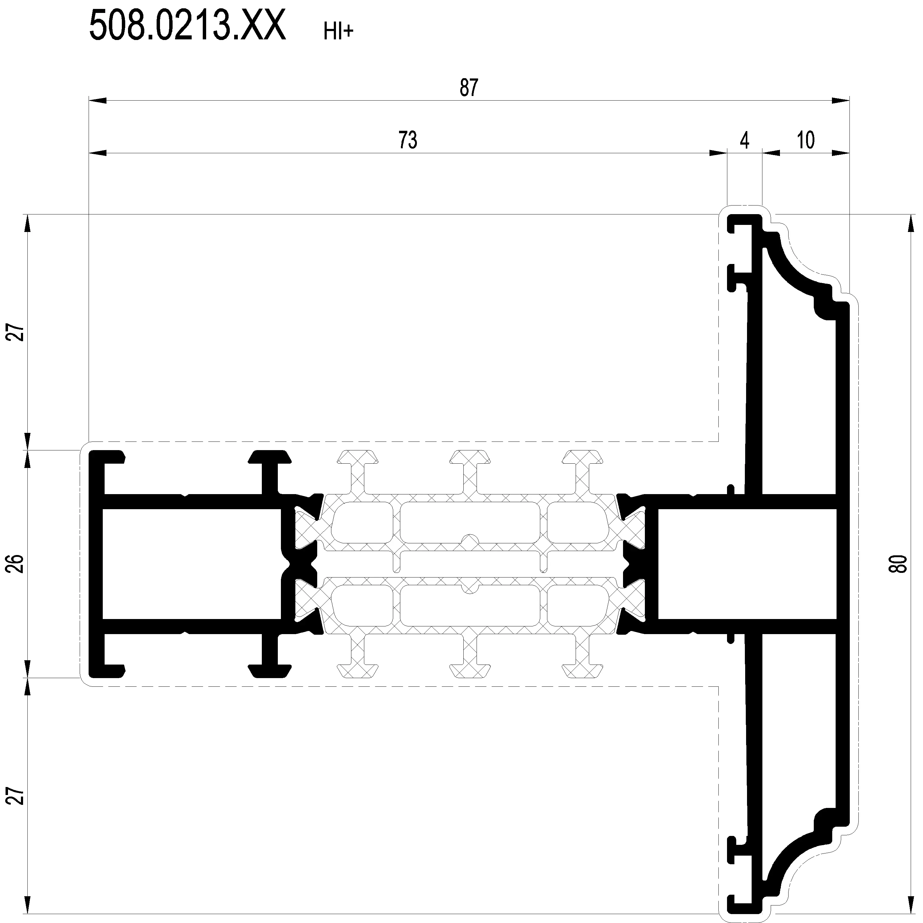 Зображення Перехідний профіль 80 мм [508.0213]